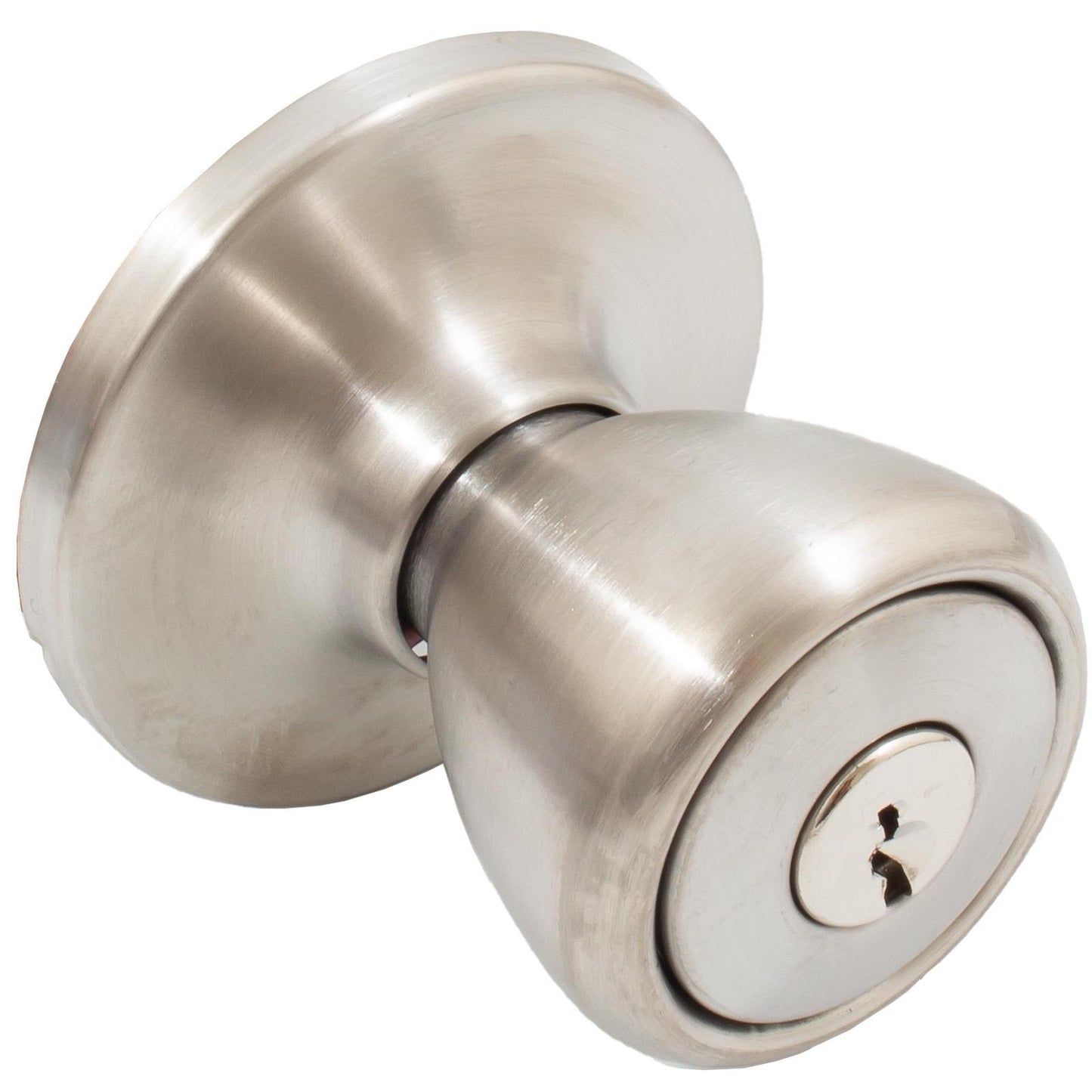 Stone Harbor Hardware Pre-Keyed Entry Work Lock, Entry Latch, SC Keyway, #54897 Key, Satin Stainless Steel