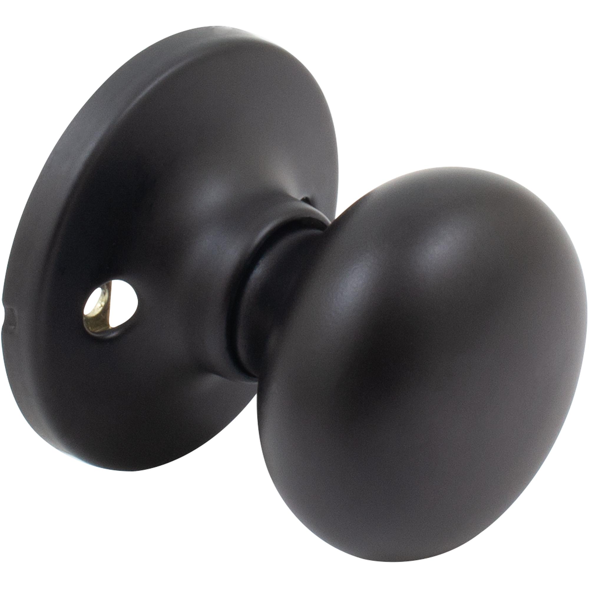 Stone Harbor Hardware Highland Door Knob, Dummy (Non-Turning) Latch, Matte Black