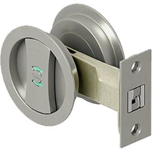 SDRL218U15 Sliding Door Round Privacy Lock - Satin Nickel