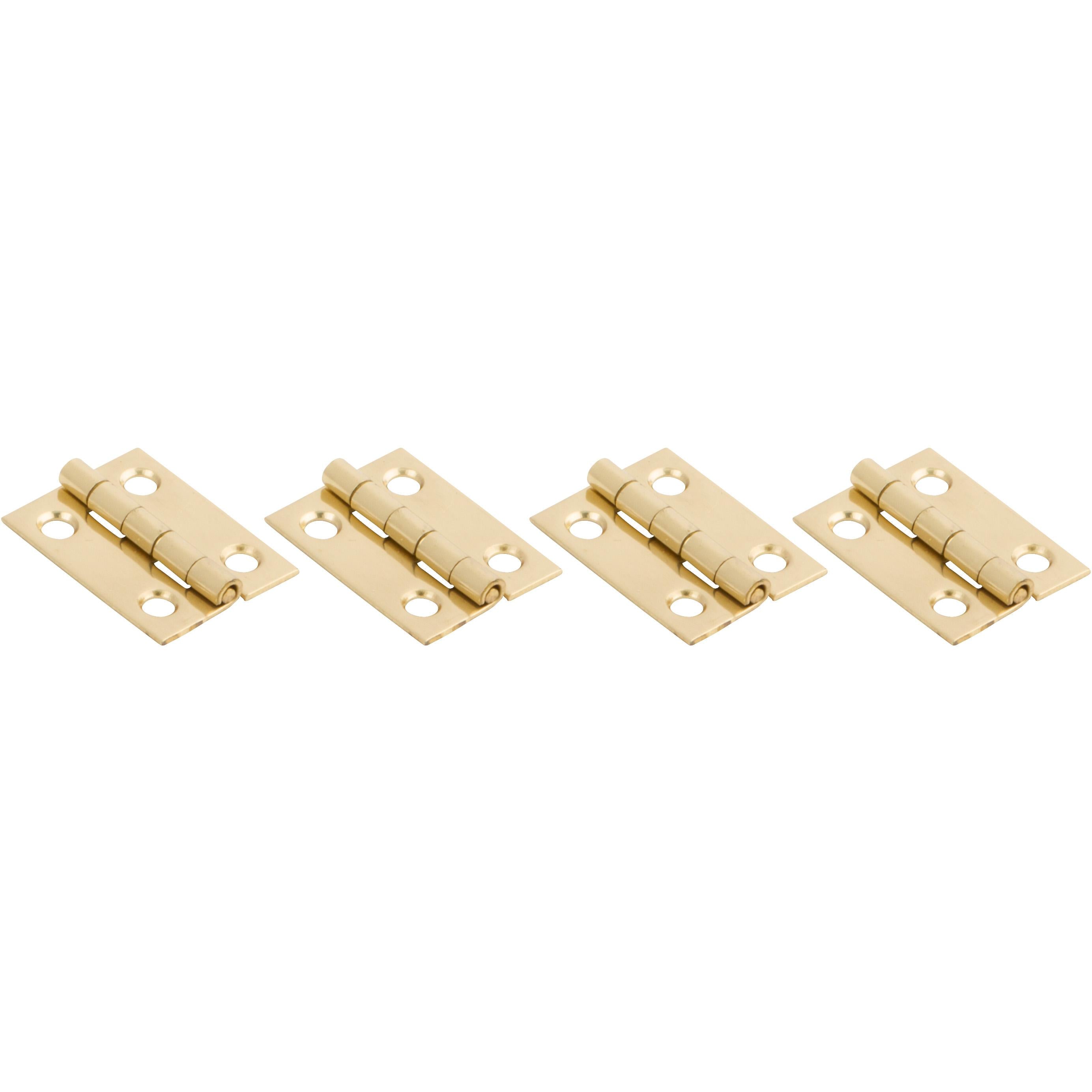 V1800 1" x 3/4" Narrow Hinge 4/pk - Polished Brass