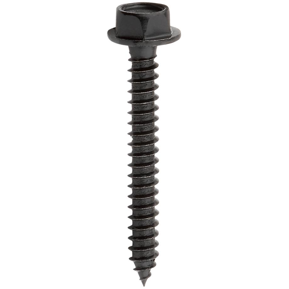 V1864 #10 x 1-1/2" Hex Head Screw 16/pk - Black