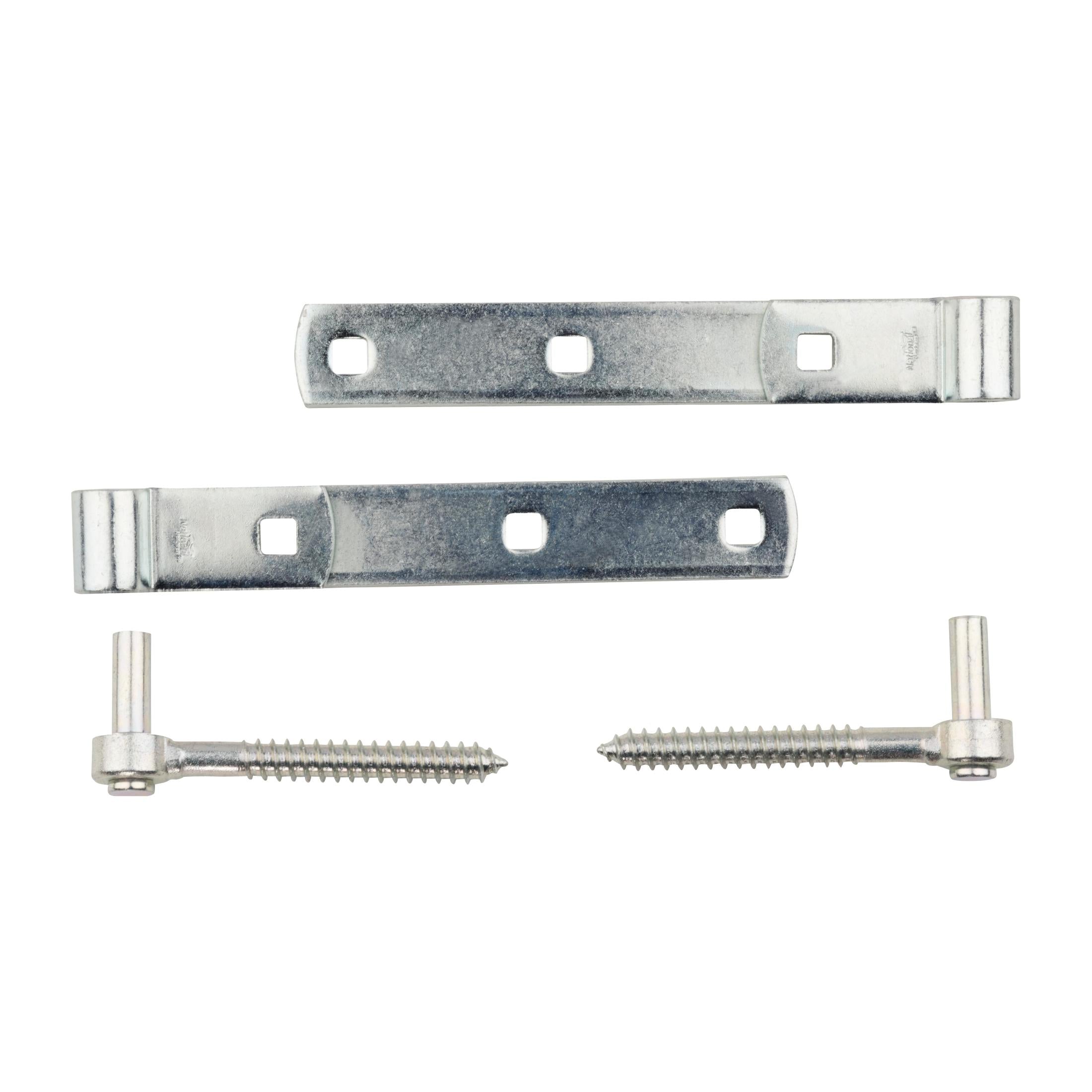 National Hardware - N130-054 290BC 8" Screw Hooks / Strap Hinge - Zinc Plated