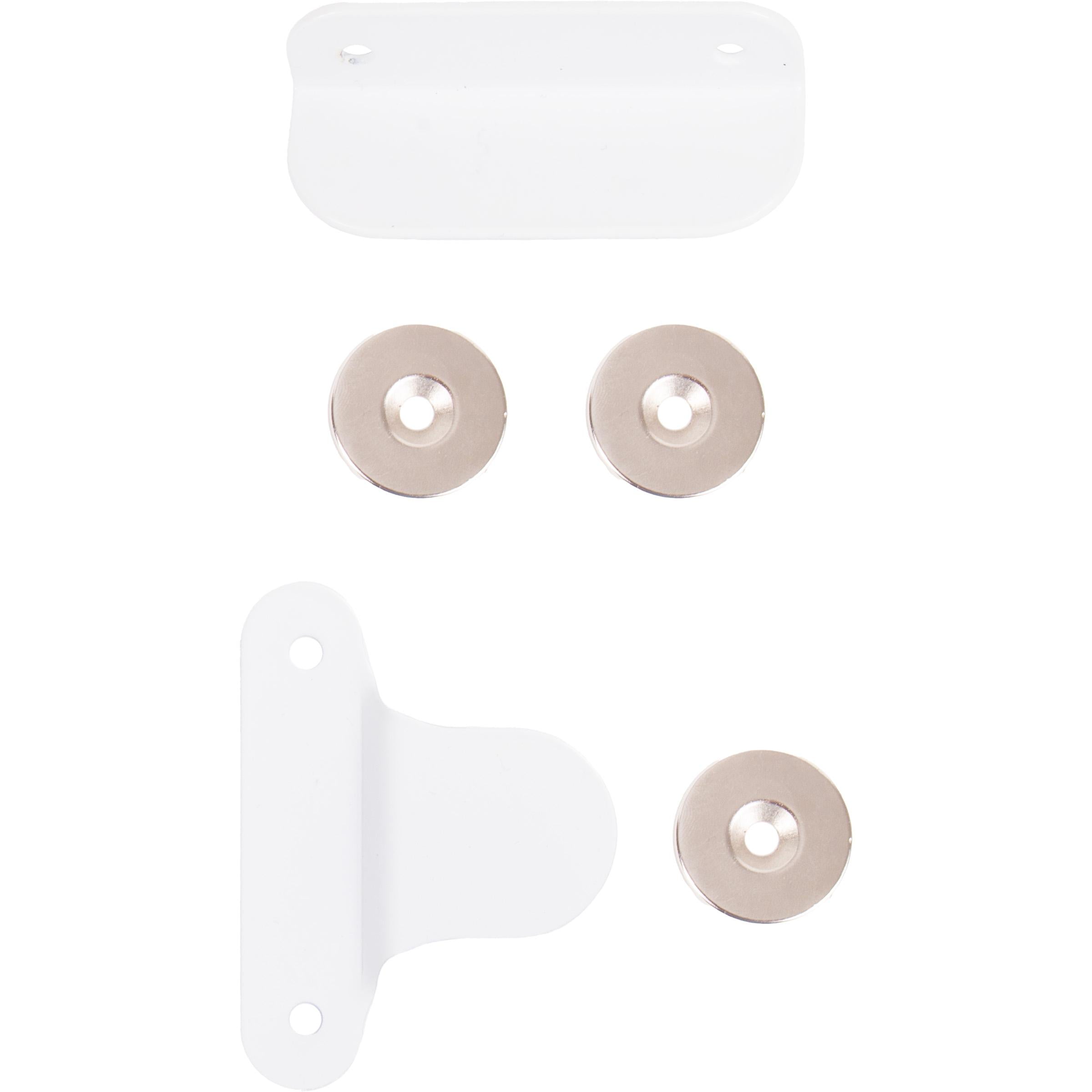 Stone Harbor Hardware Magnetic Catch System, 3 Magnets, Top & Bottom Door Installation, White