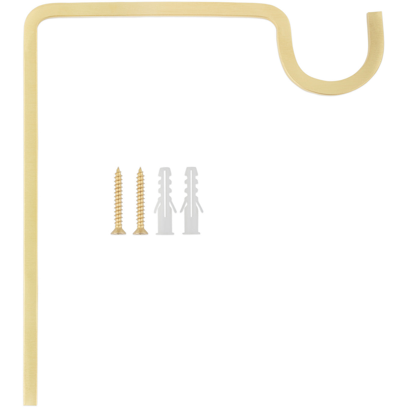 N275-508 - V2646 - 9-in Extended Wall Hook in Brushed Gold