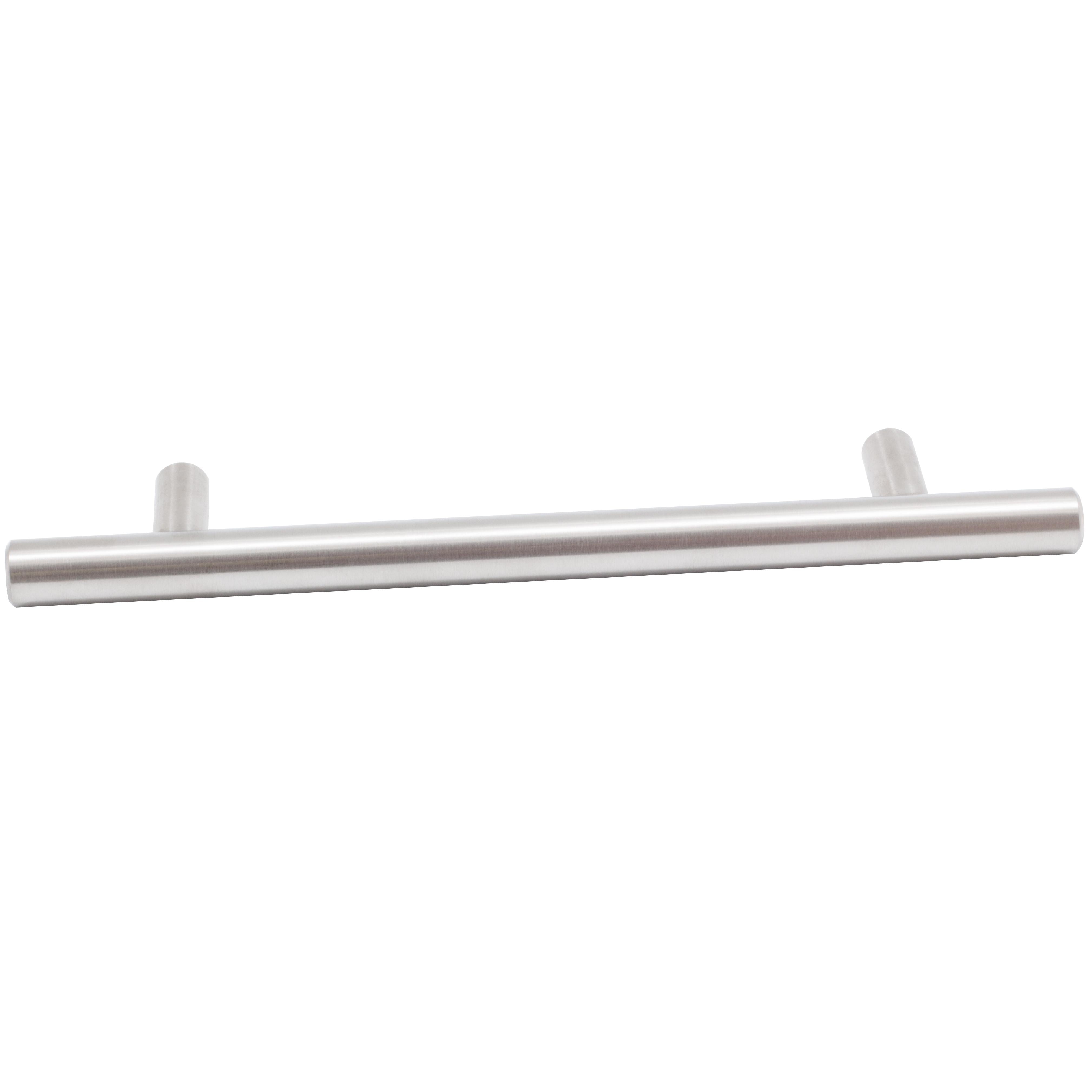 Stone Harbor Hardware Bar Cabinet Pull, 128 Millimeters, 188mm Overall Length, Satin Stainless Steel