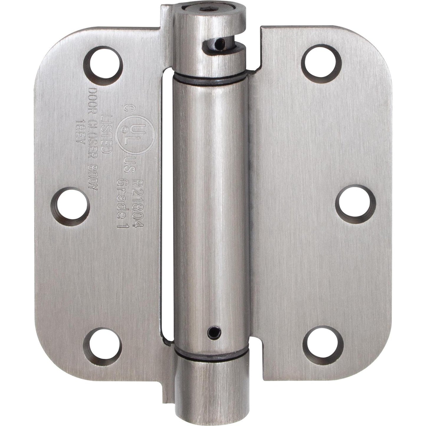 Stone Harbor Hardware Adjustable Spring Hinge, 3-1/2 Inches, 5/8" Radius Corner, Antique Nickel
