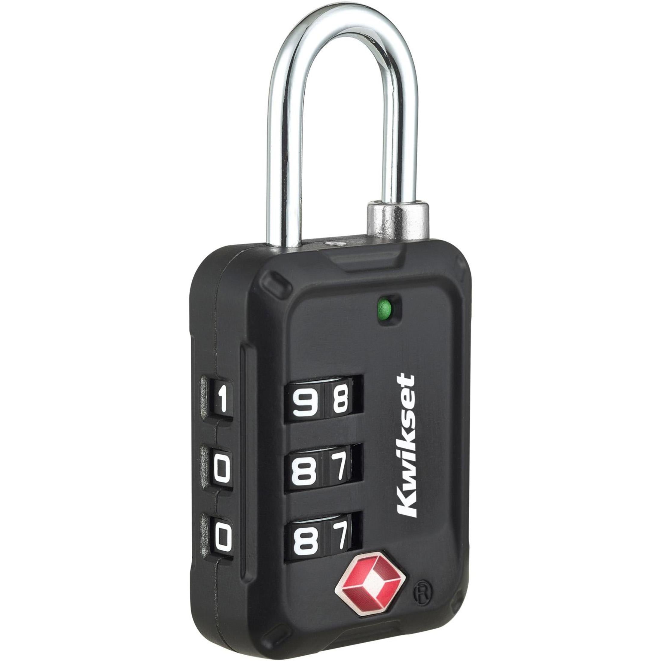 Kwikset 1-3/16" TSA Combination Padlock, Black