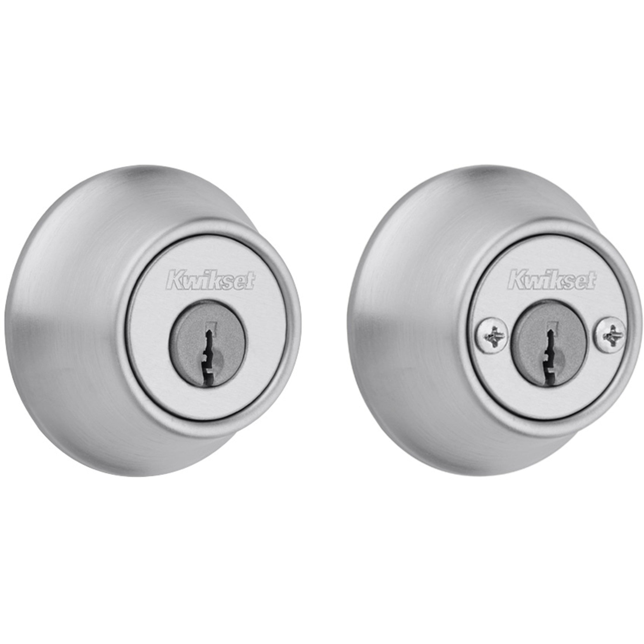 665 26D 6AL STRKP K3 2-Cyl Deadbolt - Satin Chrome