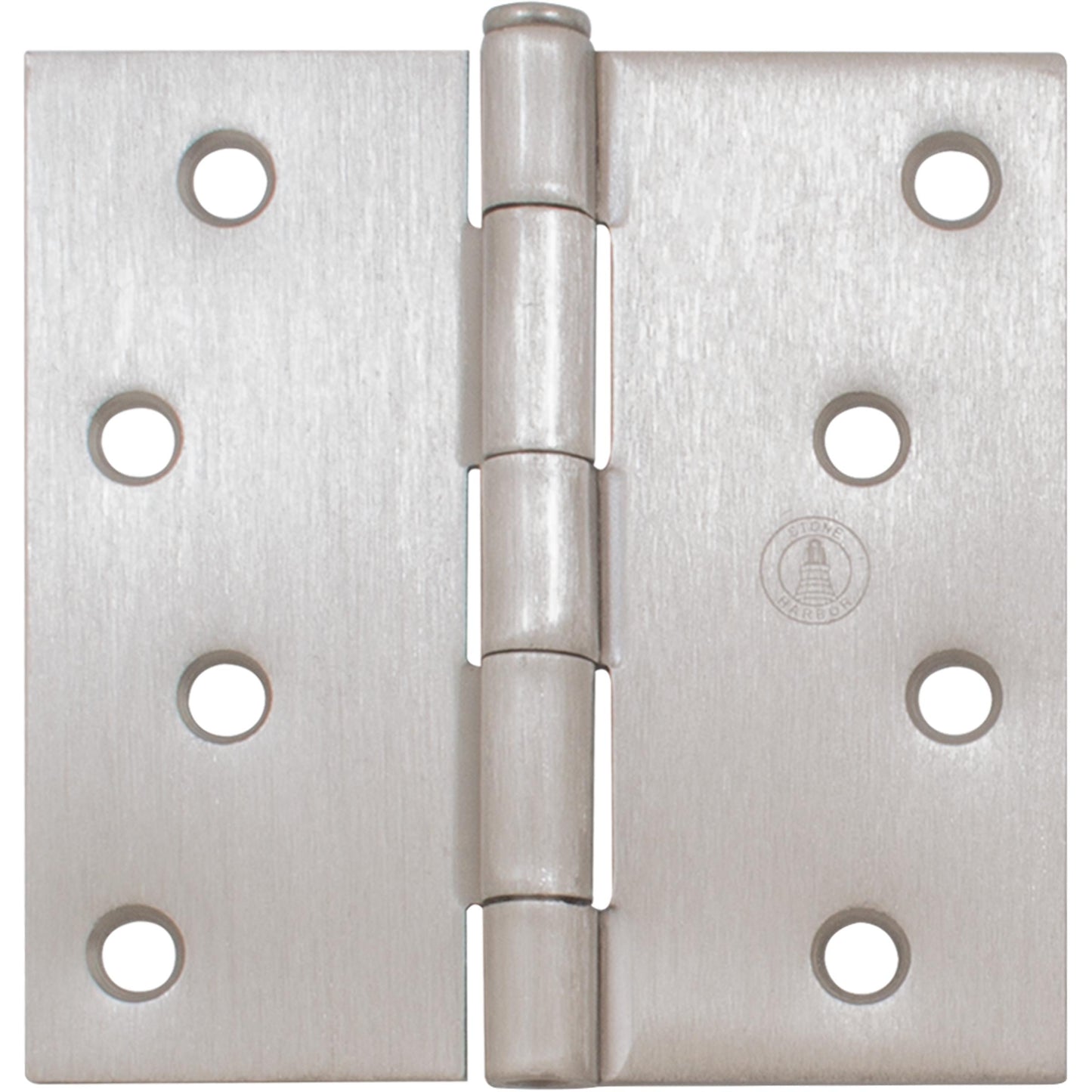 Stone Harbor Hardware 4" Door Hinges, Square Corner, Satin Nickel, 2-Pack
