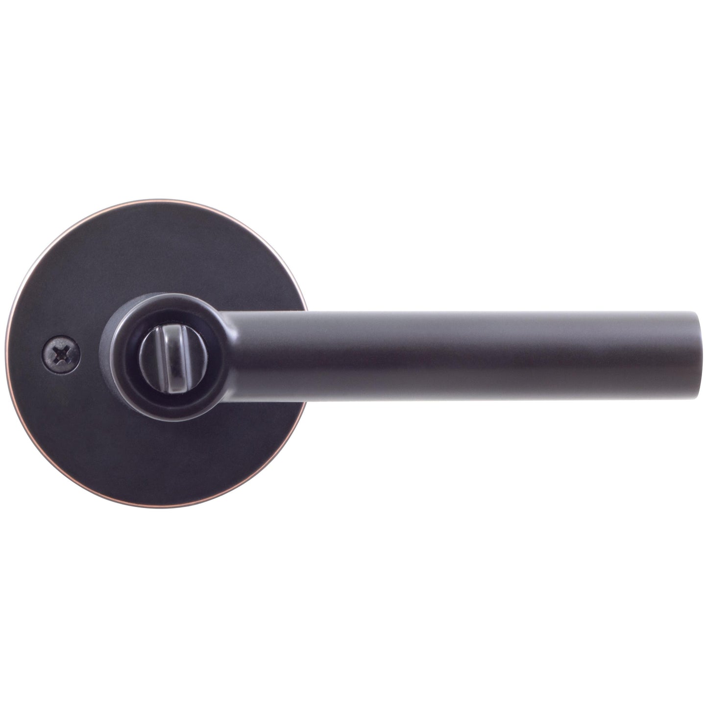 Stone Harbor Hardware Zurich Door Lever with Round Rosette, Entry Latch, SC Keyway, Vintage Bronze