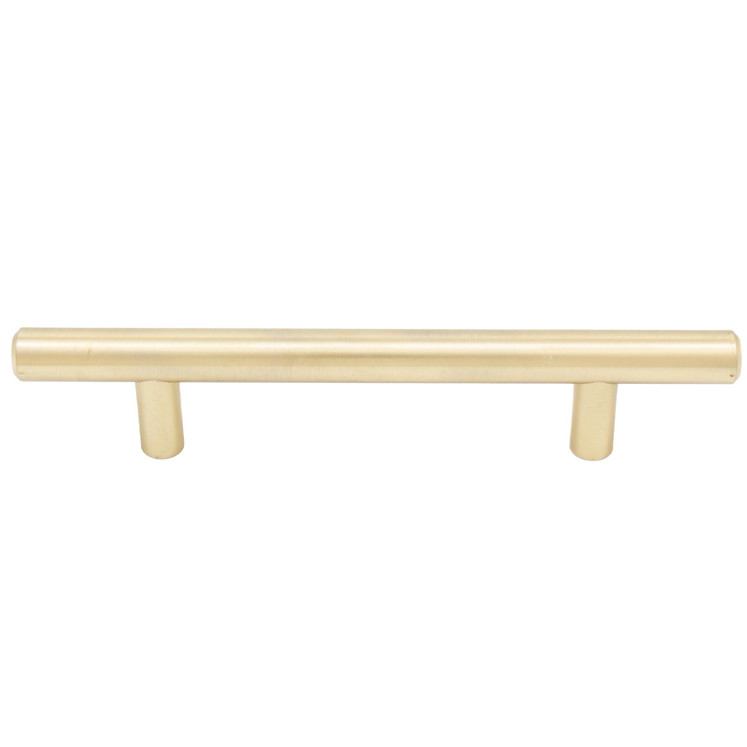 Stone Harbor Hardware Bar Cabinet Pull, 96 Millimeters, 156mm Overall Length, Satin Brass