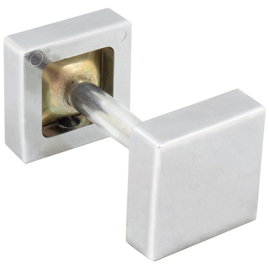 Stone Harbor Hardware Square Handleset Hole Cover, 1" x 1", Fits Doors 1-3/8" to 2-1/4" Thick, Polished Chrome