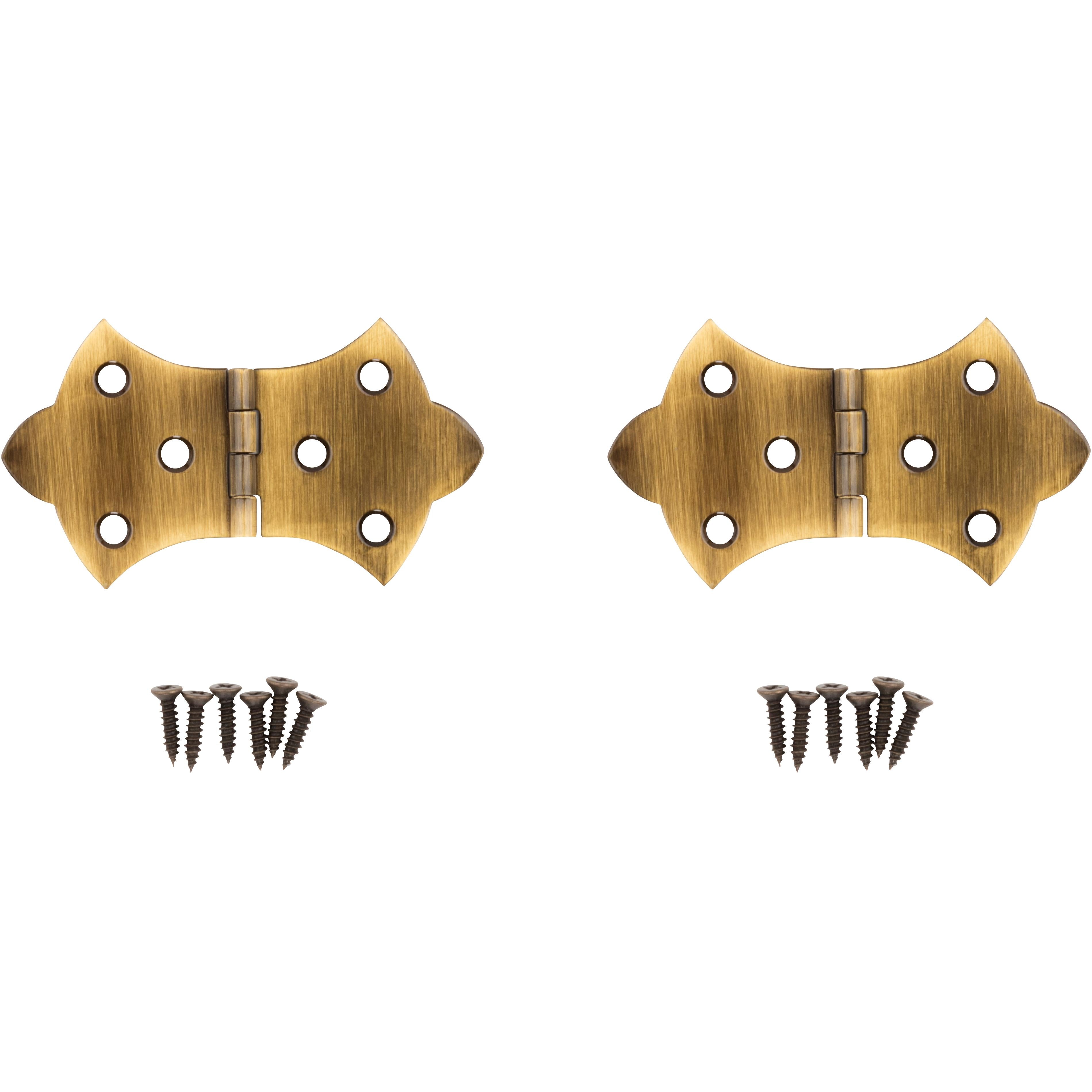 V1814 1-11/16" x 3-1/16" Hinge 2/pk - Antique Brass