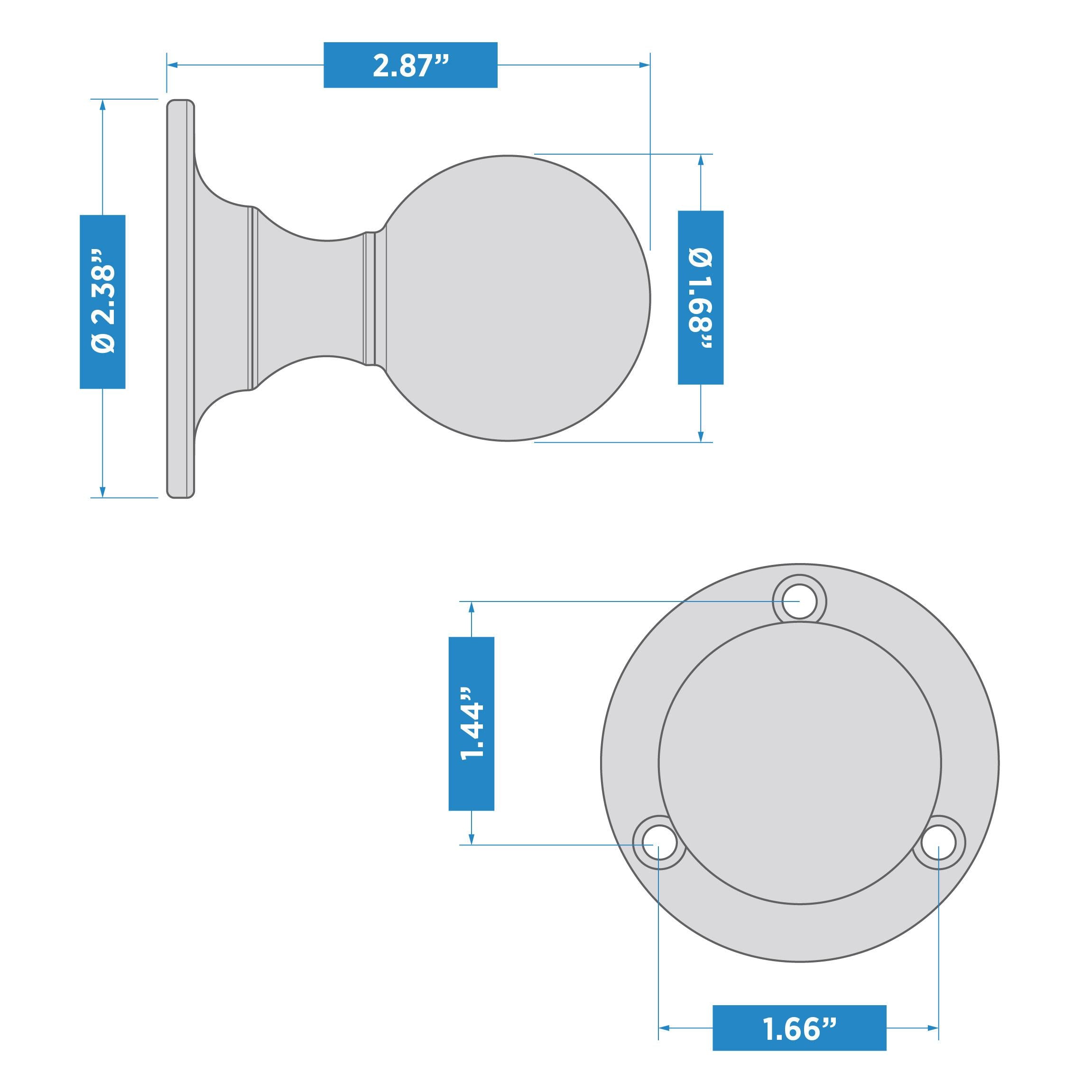 National Hardware - N166-002 V1112 Deco Knob Pull