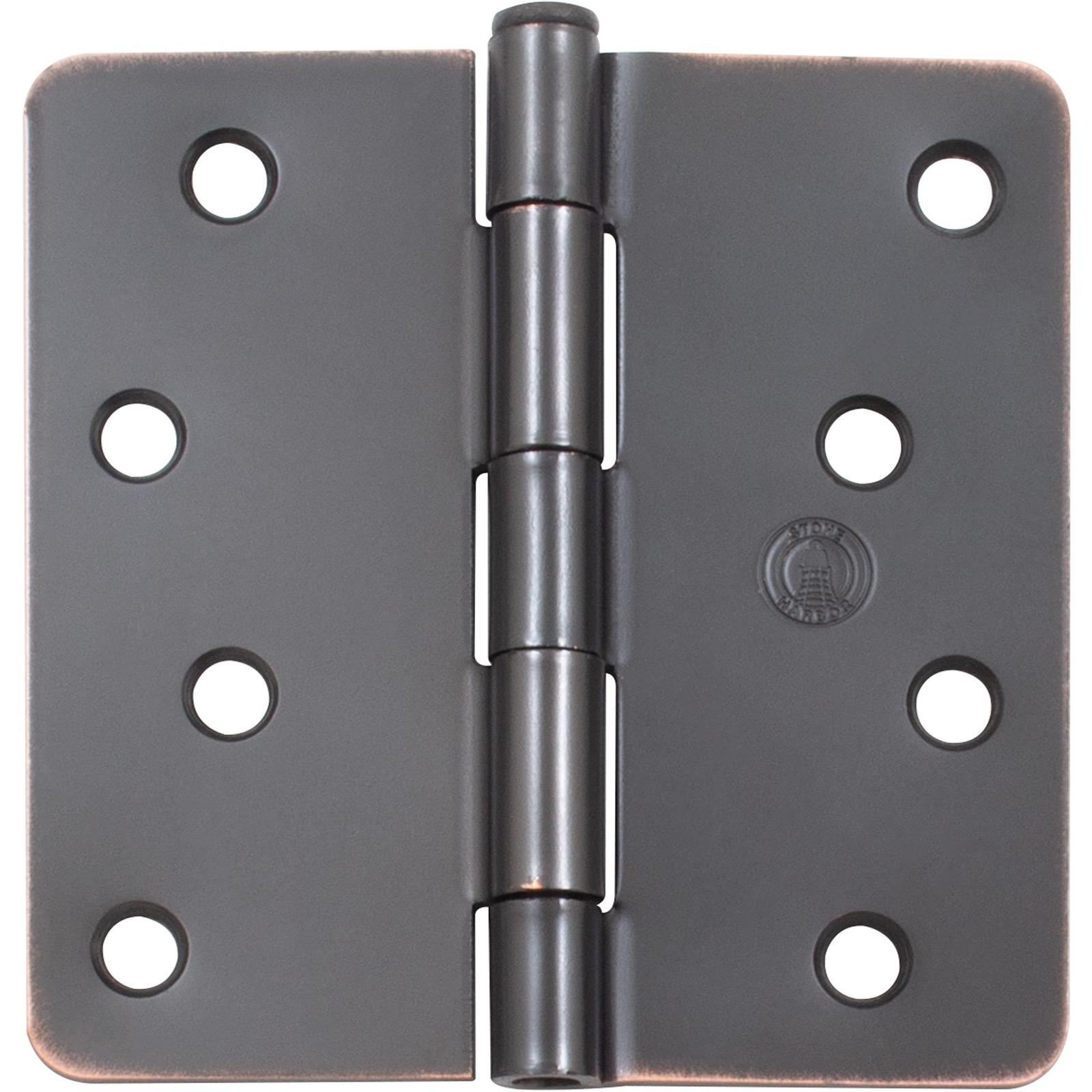 Stone Harbor Hardware Standard Hinge, 4 Inches, 1/4" Radius Corner, Bulk Pack (100 Each), Vintage Bronze