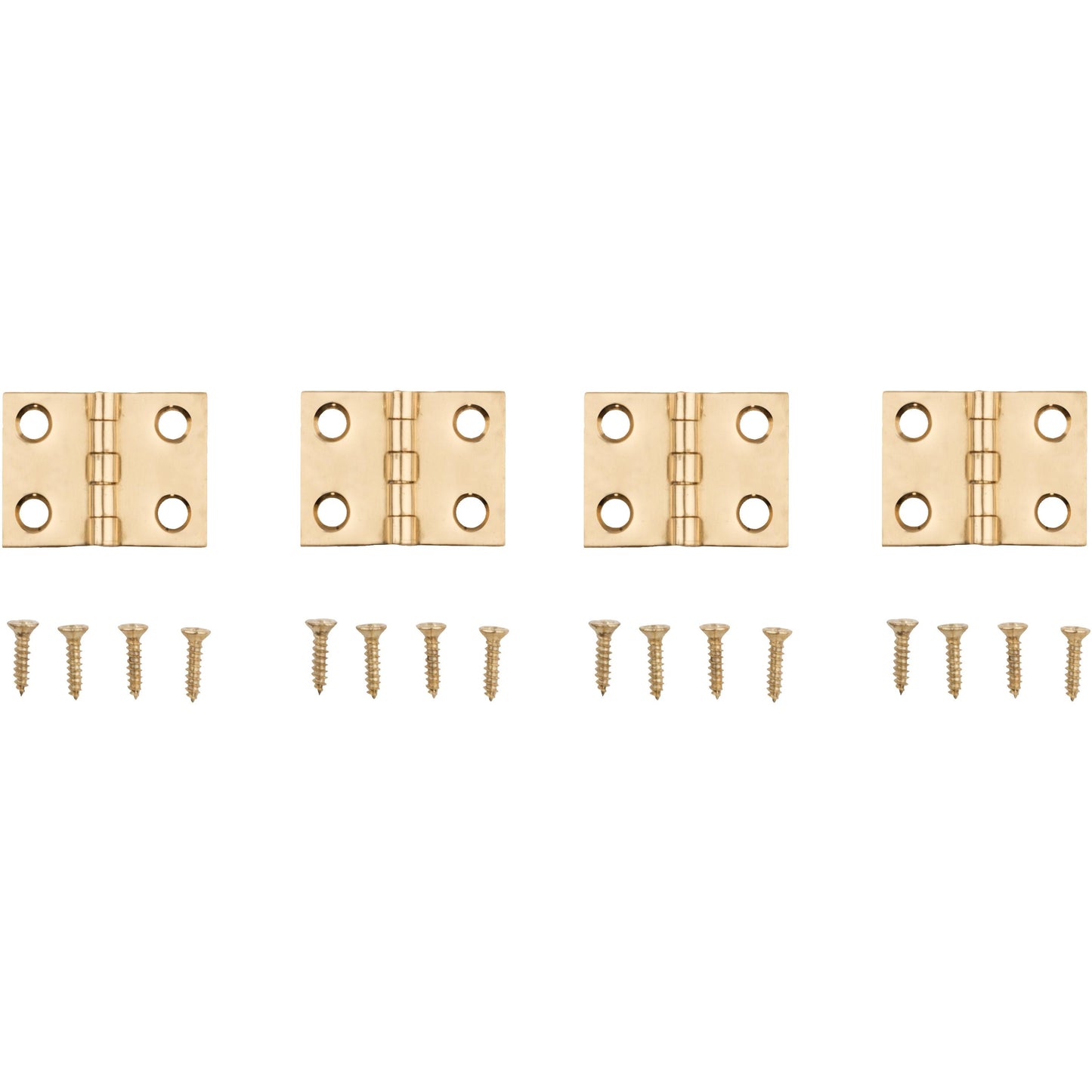 National Hardware - V1802 3/4" x 1" Hinge 4/pk - Polished Brass