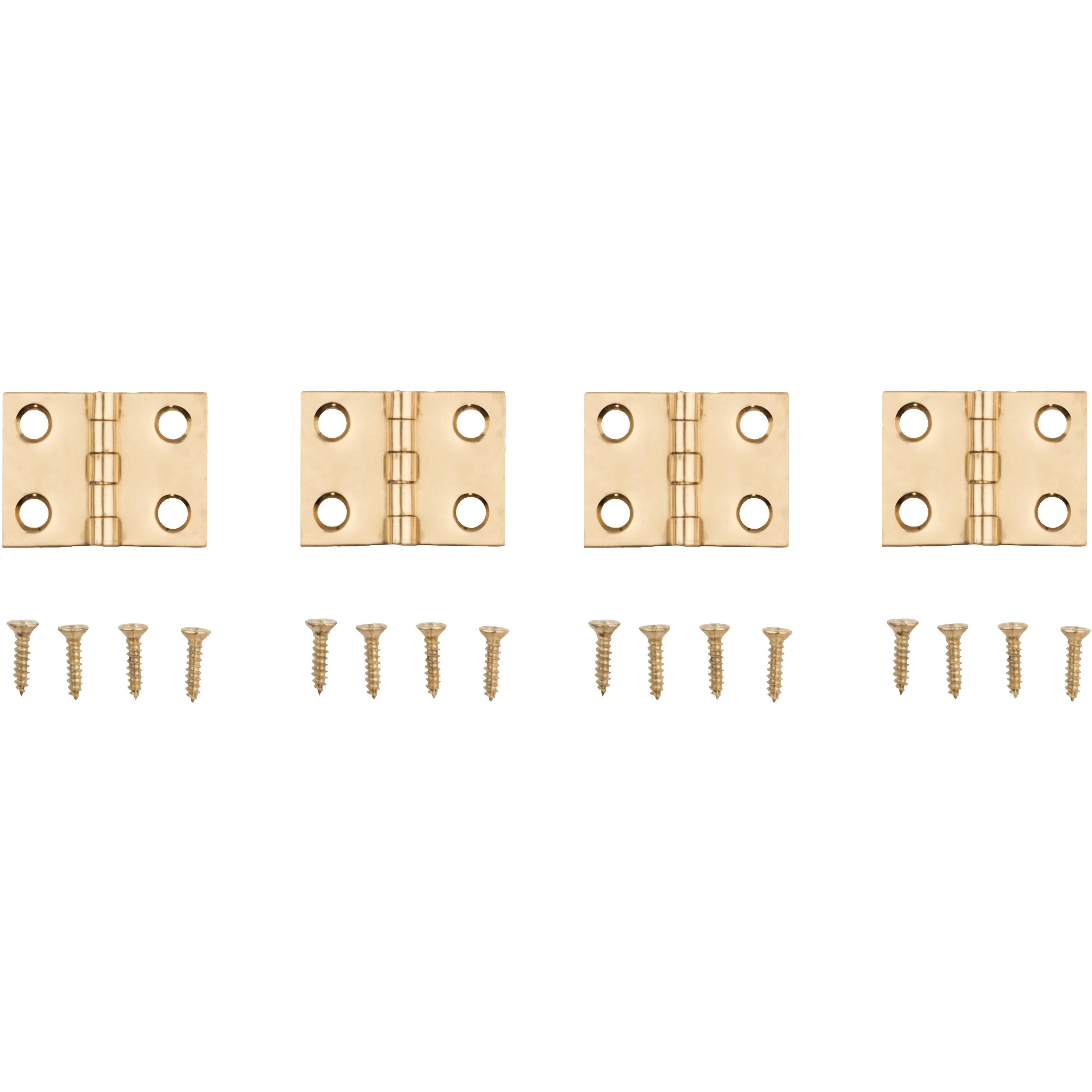 National Hardware - N211-326 V1802 3/4" x 1" Hinge - Polished Brass, 4 pack