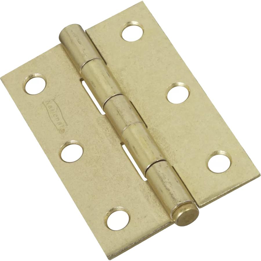 National Hardware - V508 3" Removable Pin Hinge 2/pk - Polished Brass