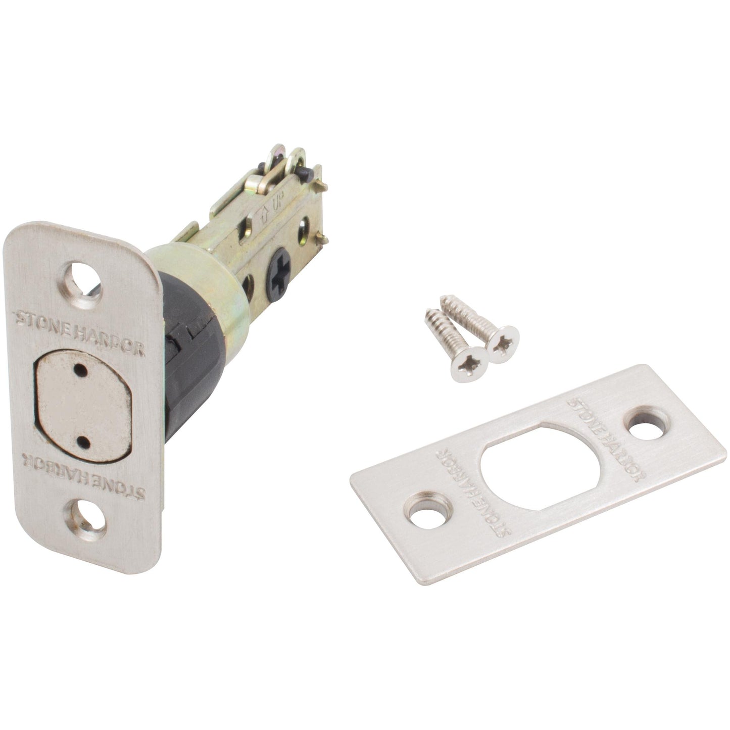 Stone Harbor Hardware Four-Way Adjustable Latch for Deadbolts, Satin Nickel