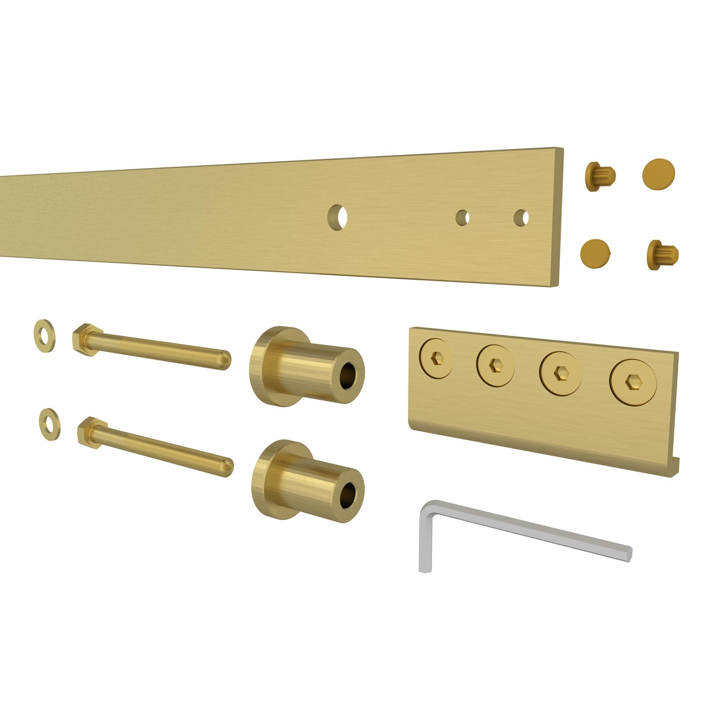 Stone Harbor Hardware Track Extension Kit, 24 Inches, Satin Brass