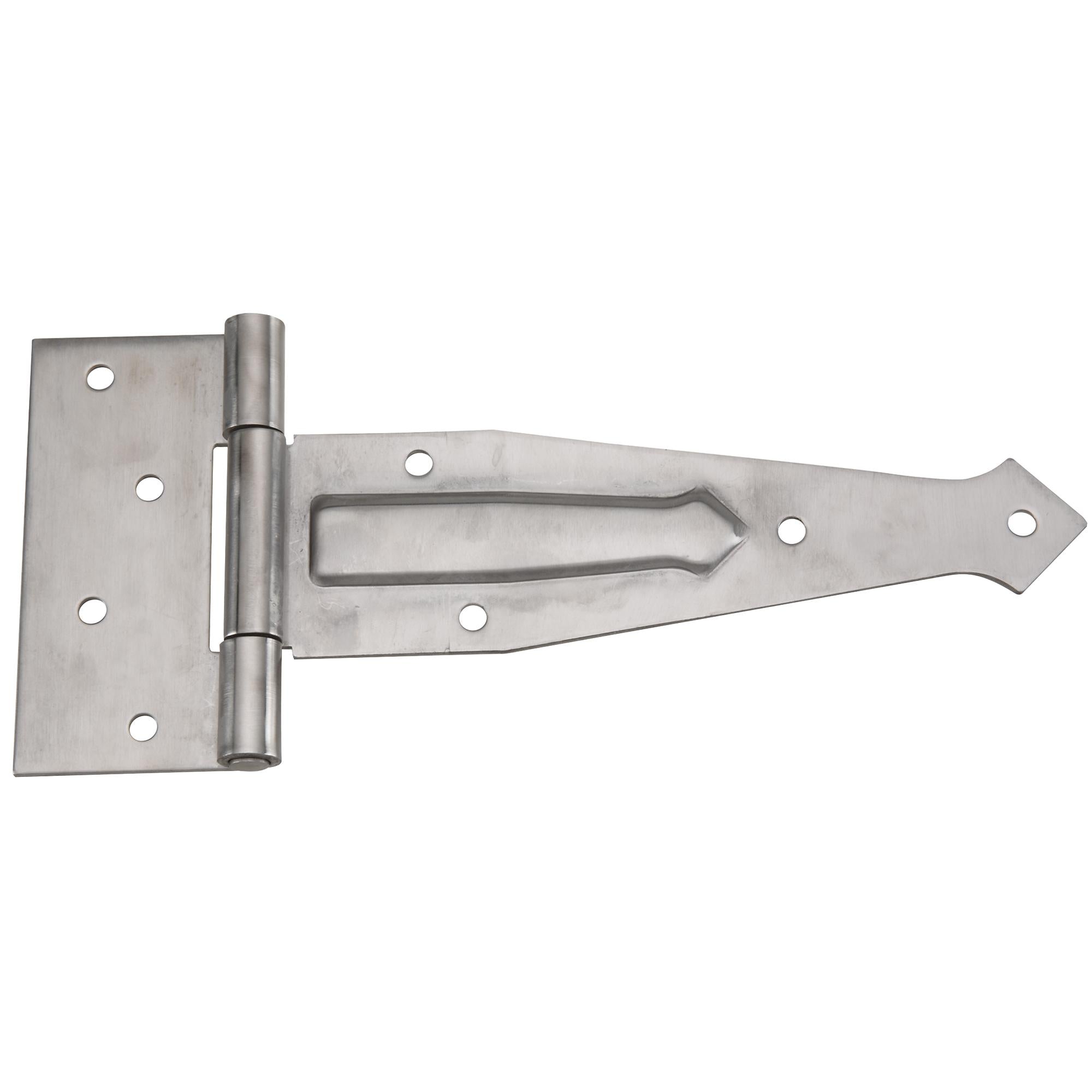 National Hardware - N303-115 843, 8" Ornamental T-Hinge in Stainless Steel