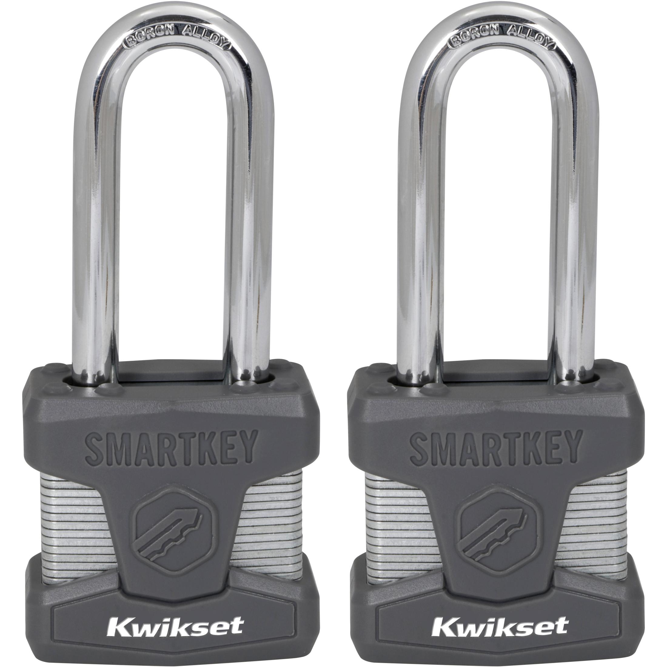 Kwikset 2" Padlock SMT KA with 2-1/2" Shackle, 2-Pack