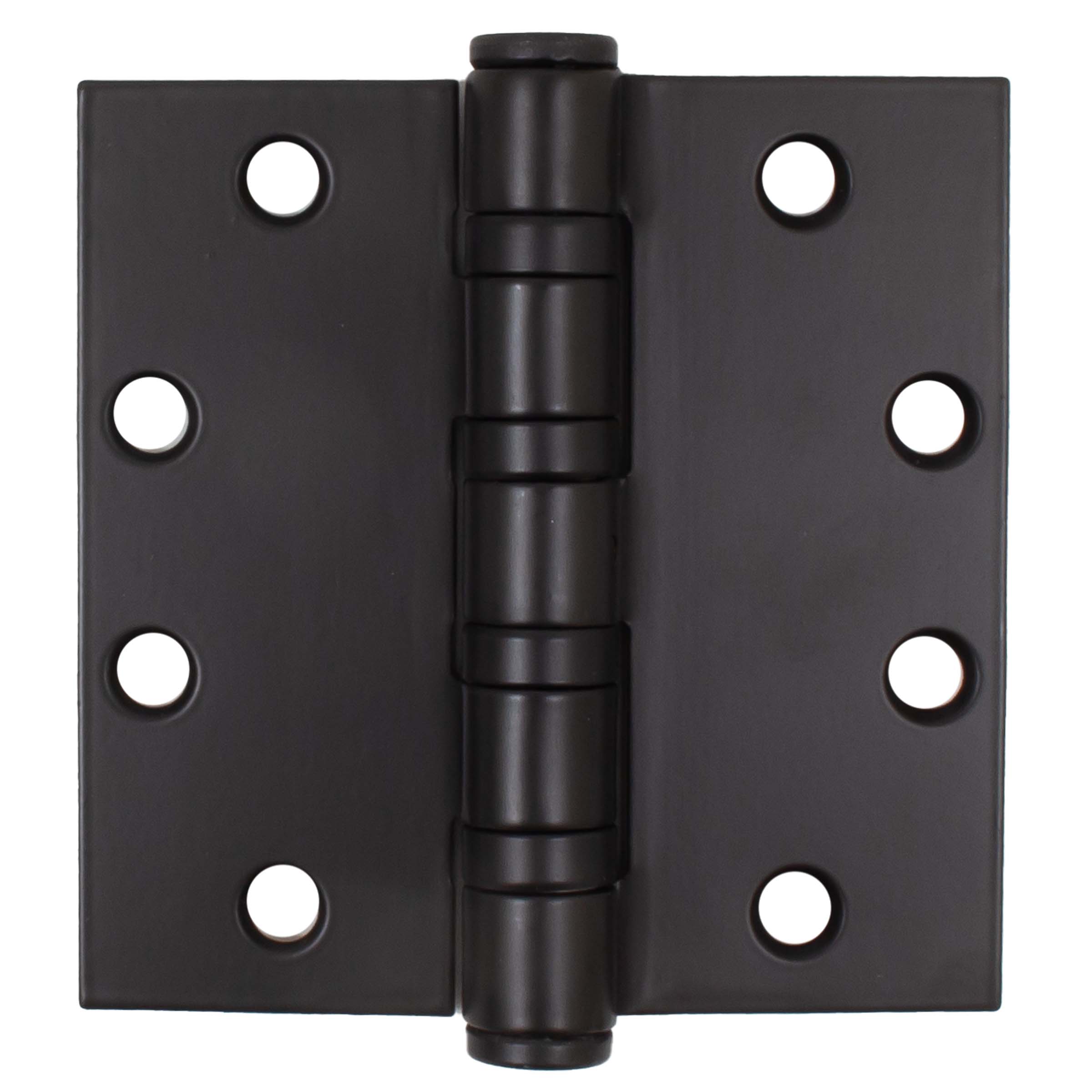 Heavy-Duty Commercial Grade Ball Bearing Hinge, Non-Removable Hinge, 4-1/2 Inches, Square Corner, .180 Gauge