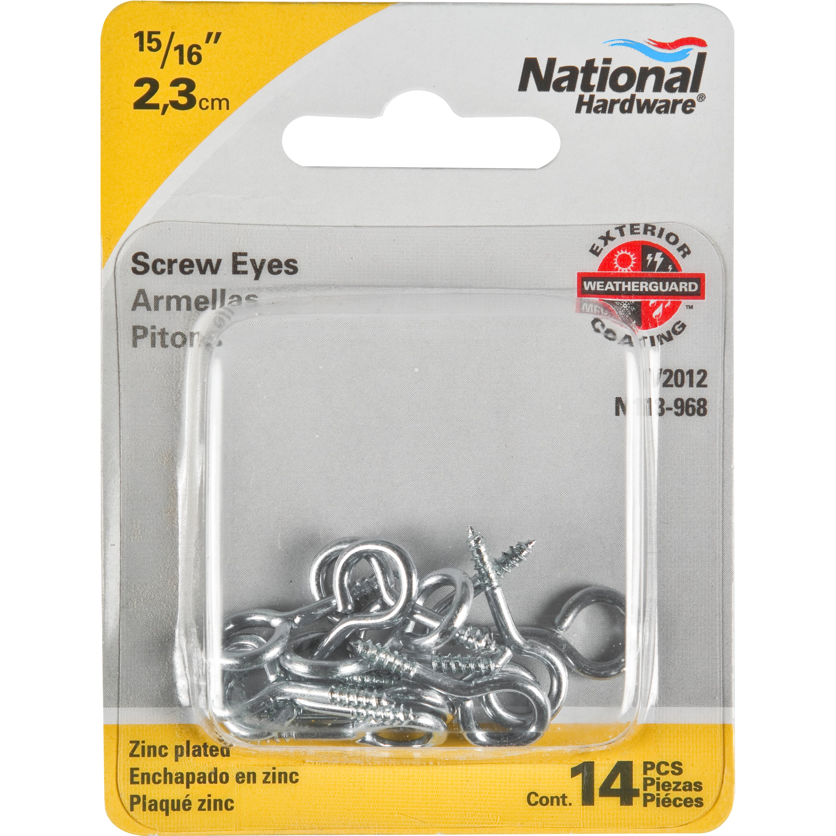 V2012 114 15/16" Medium Screw Eye - Zinc Plated