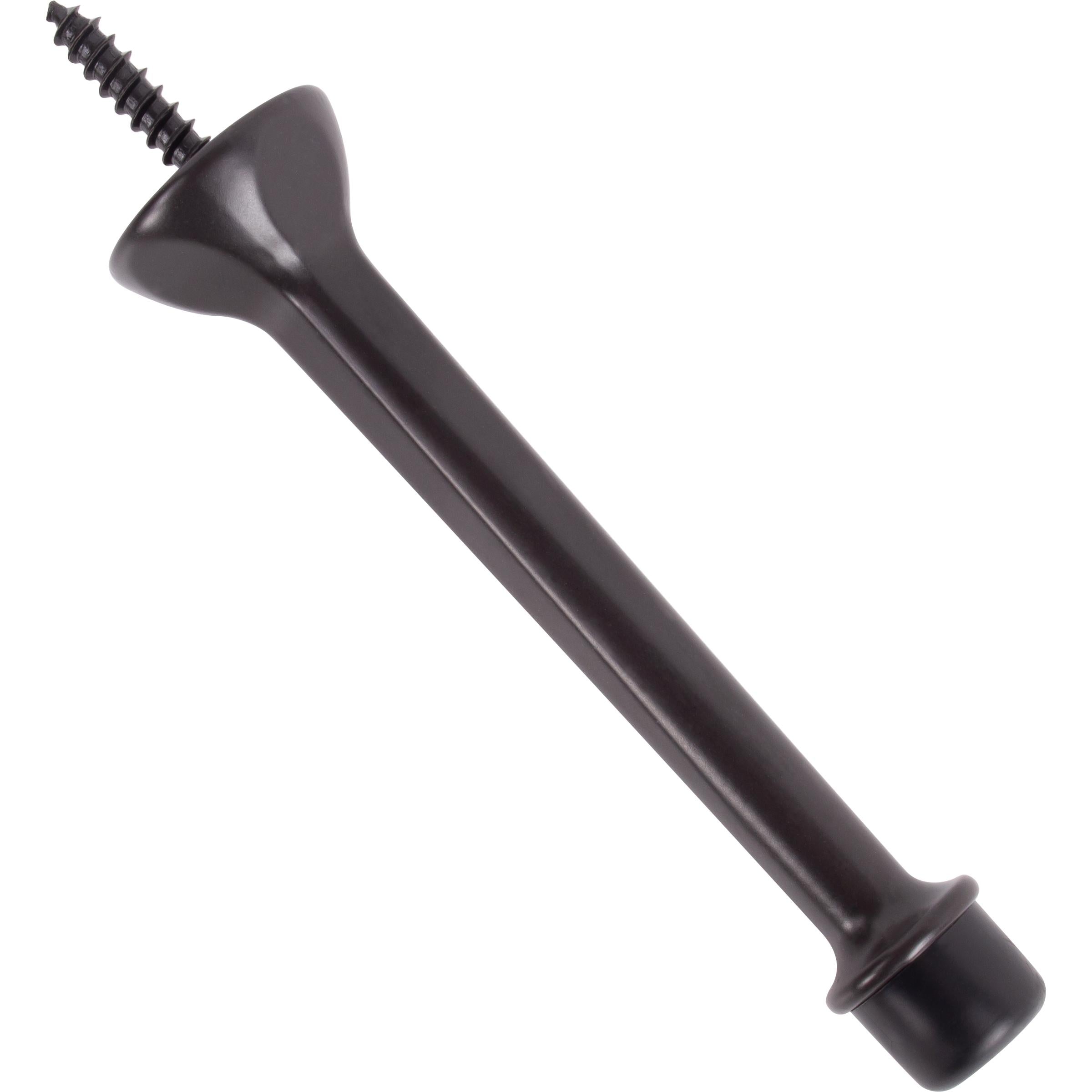 Stone Harbor Hardware Heavy-Duty Solid Door Stop, 4 Inches, Oil-Rubbed Bronze