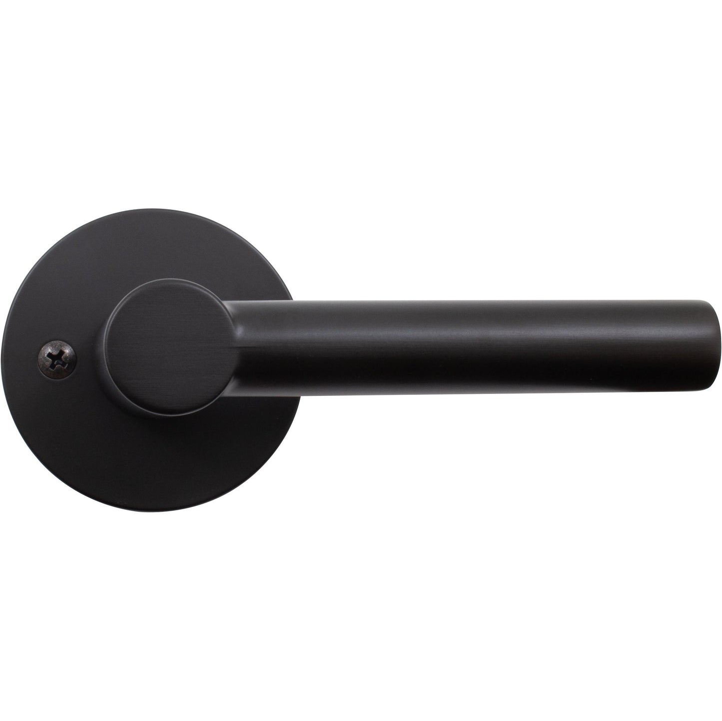 Stone Harbor Hardware Zurich Door Lever with Round Rosette, Dummy (Non-Turning) Latch, Matte Black
