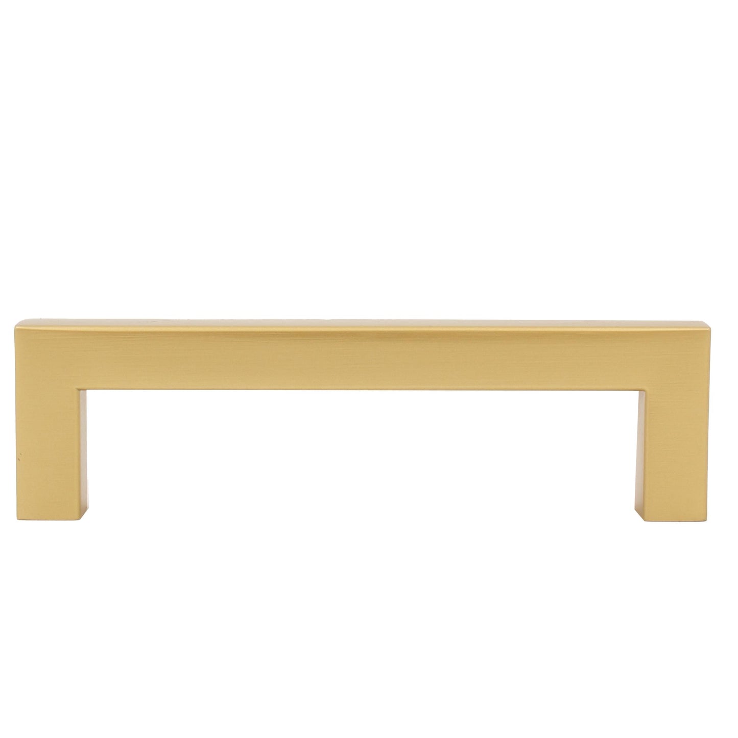 Stone Harbor Hardware Contemporary Square Cabinet Pull, 96 Millimeters, Stainless Steel Base Material, Satin Brass