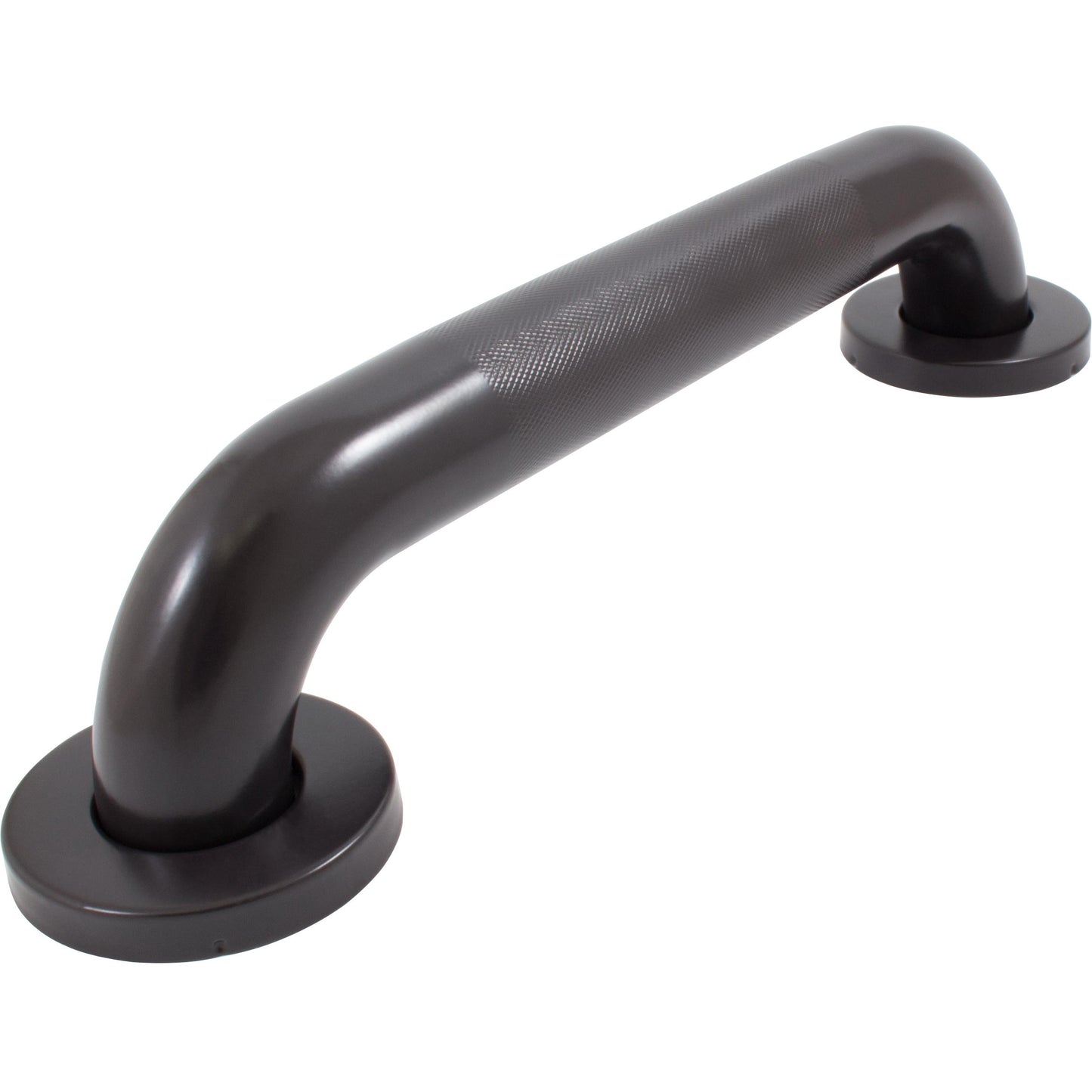 Stone Harbor Hardware Knurled Grab Bar, 12 Inches, 1-1/2" Diameter, 1-1/2" Wall Clearance, Concealed Screws, Dark Bronze