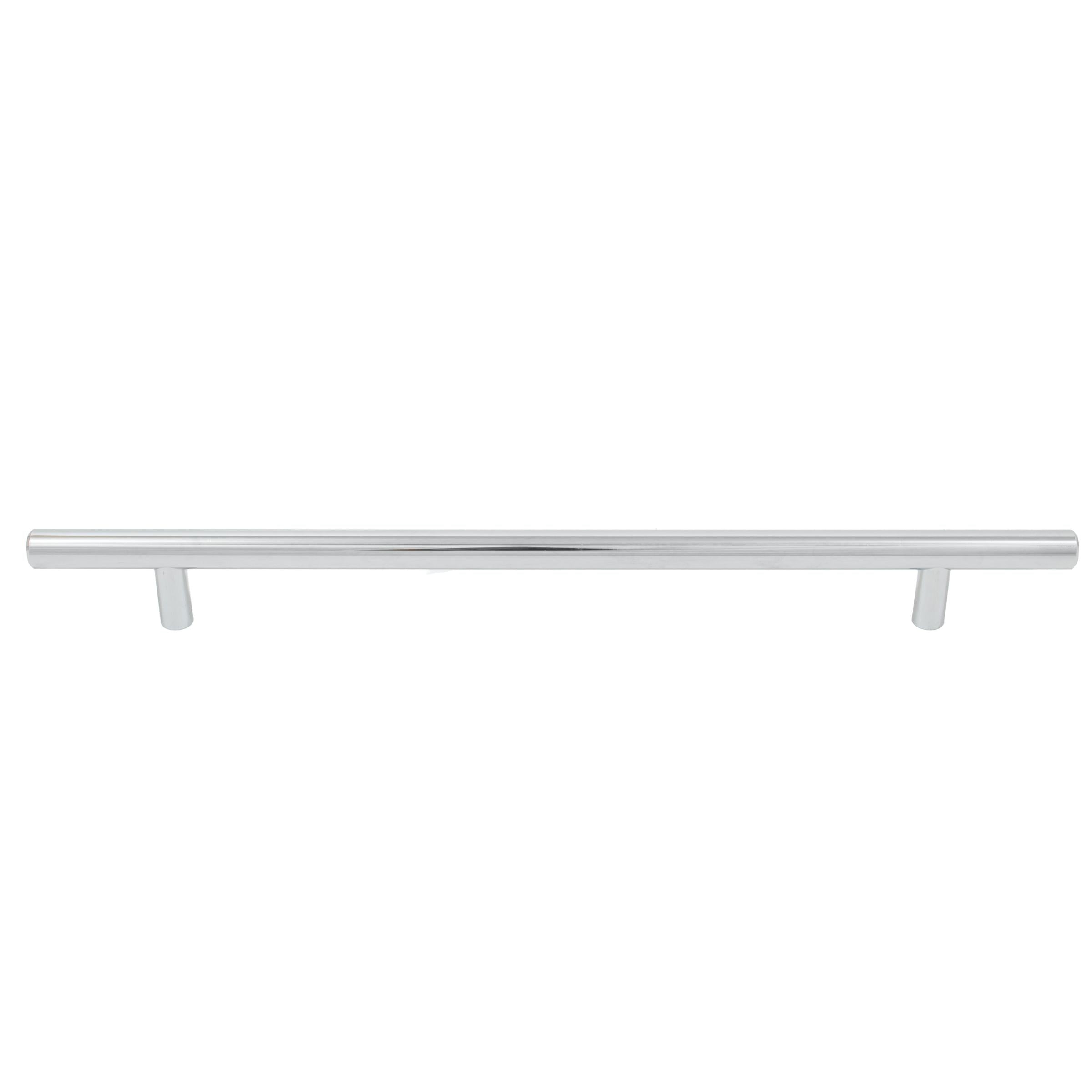 Stone Harbor Hardware Bar Cabinet Pull, 224 Millimeters, 304mm Overall Length, Polished Chrome