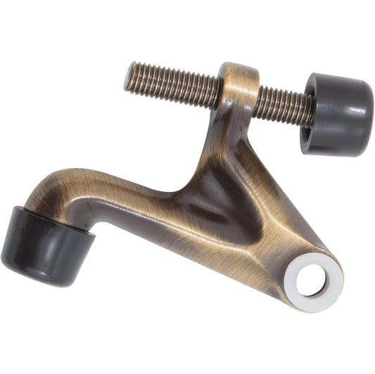 Stone Harbor Hardware Heavy-Duty Hinge Pin Door Stop with Colored Tips, Antique Brass