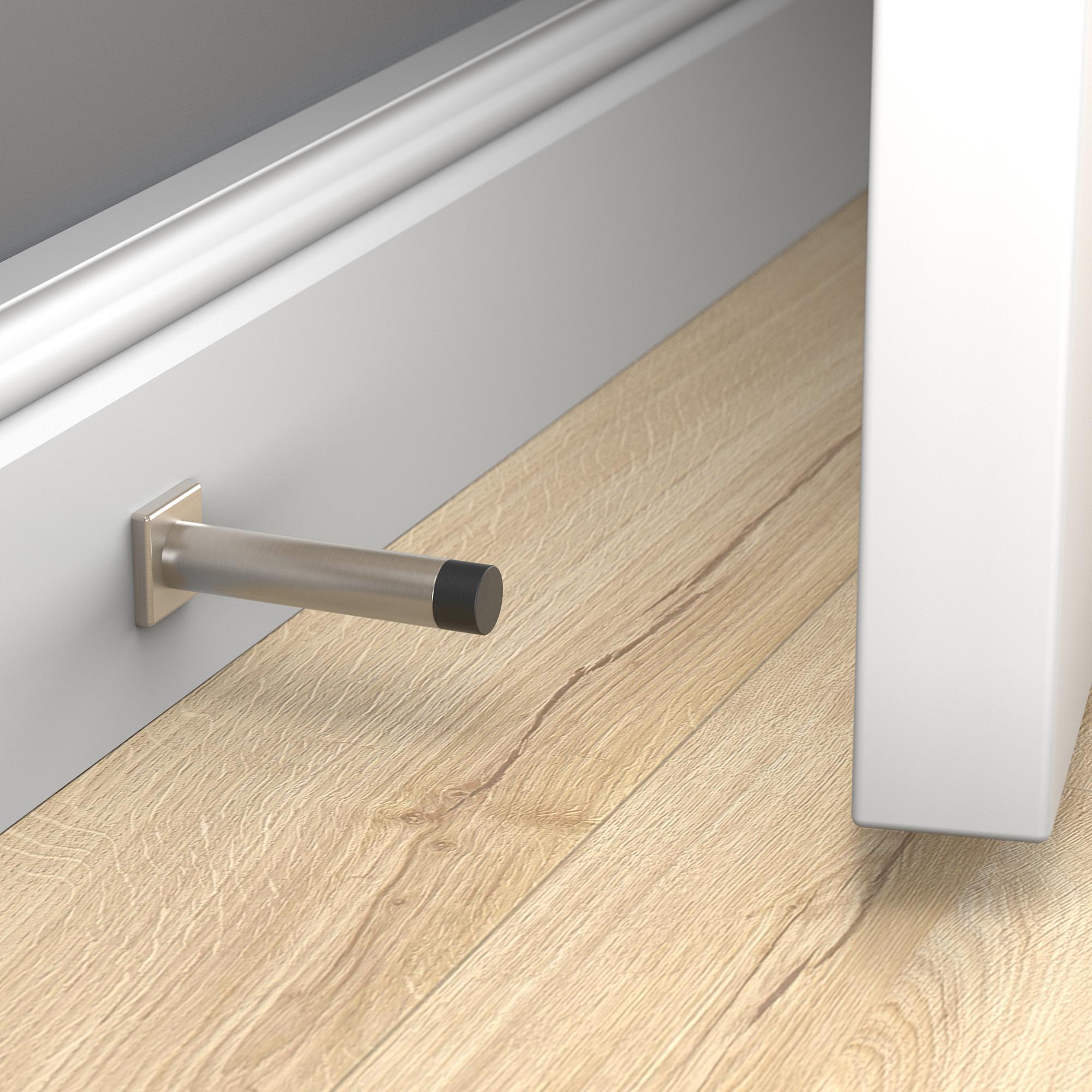 National Hardware - V251 Reed Door Stop - Satin Nickel