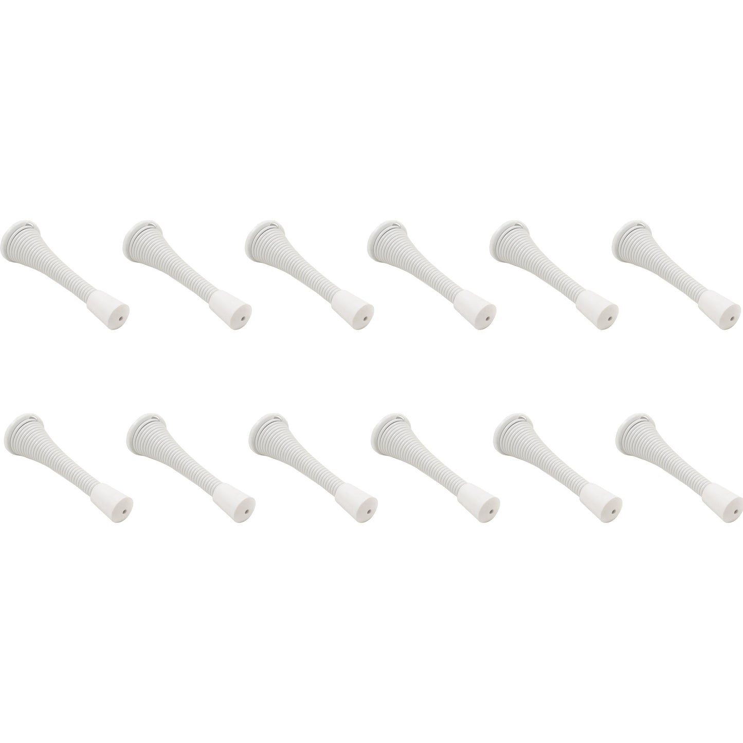 Stone Harbor Hardware Heavy-Duty Spring Door Stop, 3 Inches, 12-Pack, White