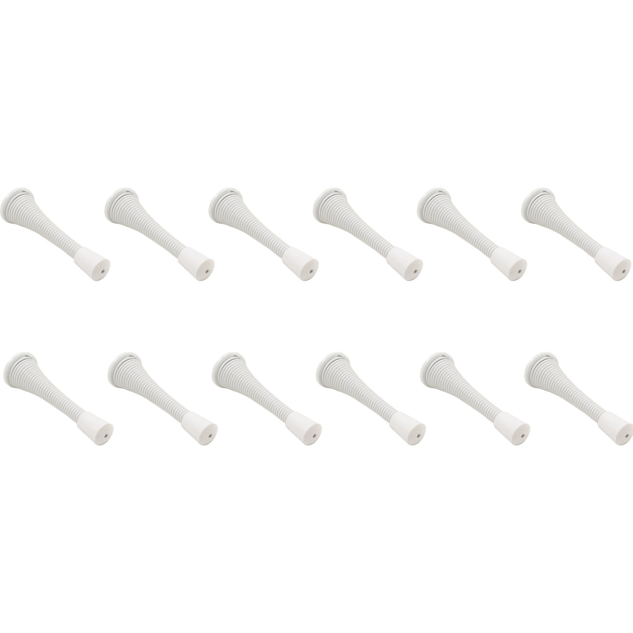 Stone Harbor Hardware Heavy-Duty Spring Door Stop, 3 Inches, 12-Pack, White