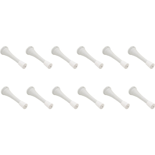 Stone Harbor Hardware Heavy-Duty Spring Door Stop, 3 Inches, 12-Pack, White