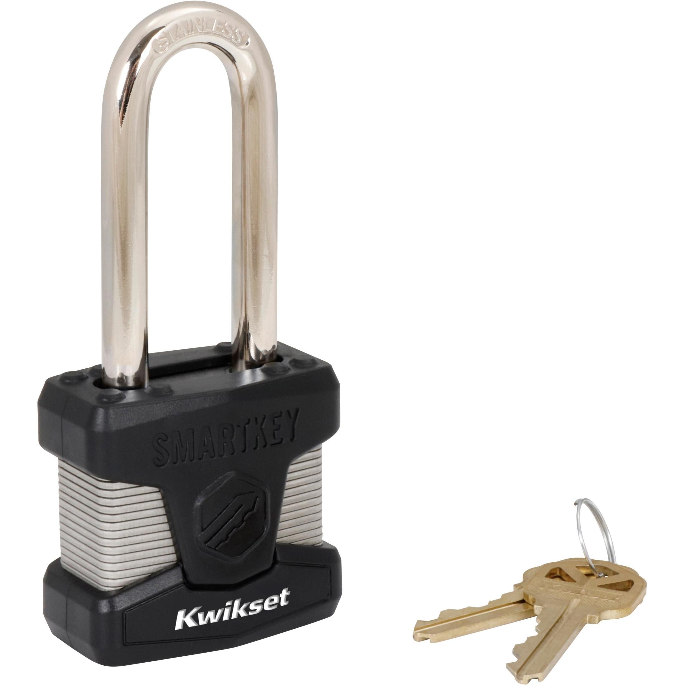 Kwikset 2" Padlock SMT with 2-1/2" Shackle, Stainless Steel