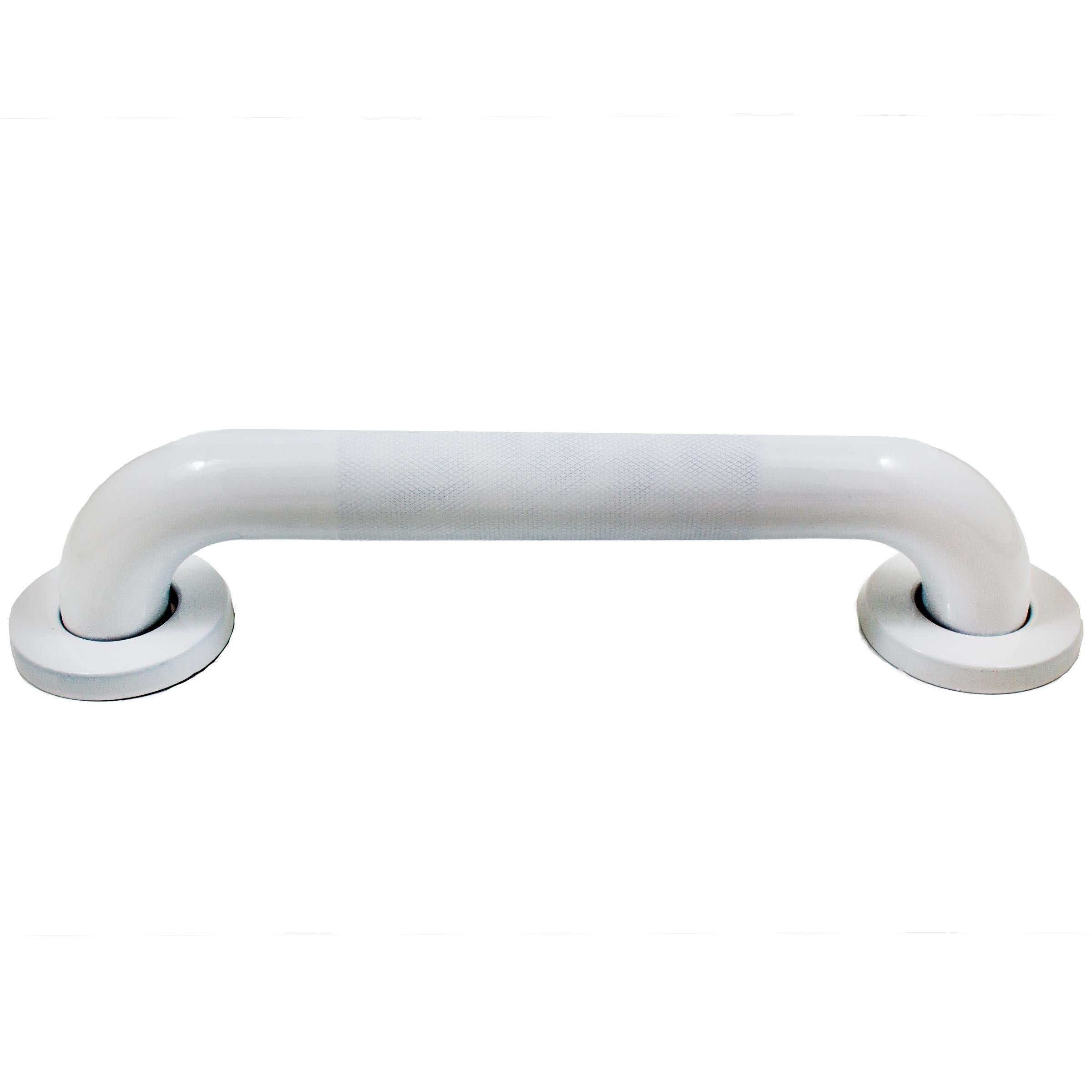 Stone Harbor Hardware Knurled Grab Bar, 12 Inches, 1-1/2" Diameter, 1-1/2" Wall Clearance, Concealed Screws, White