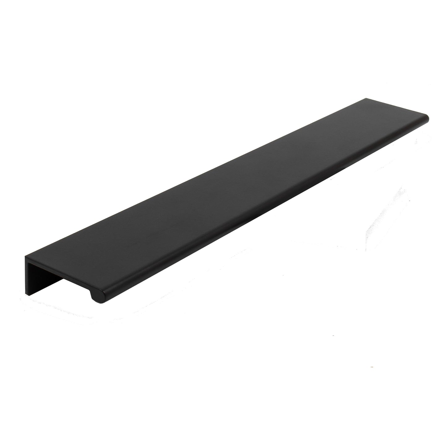 Stone Harbor Hardware Cabinet Edge Pull, 8 Inches, 11-1/4" Overall Length, Matte Black