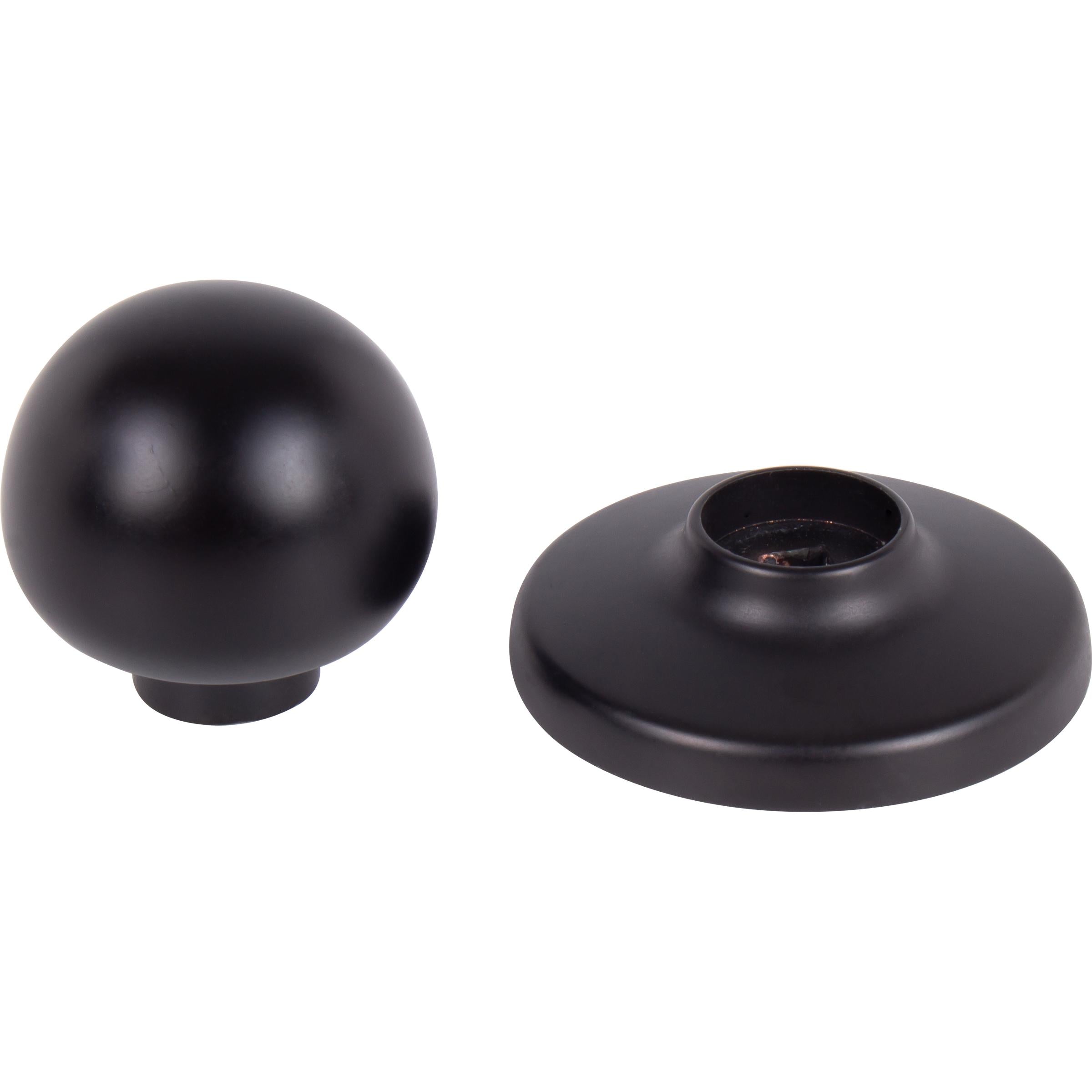 Die-Cast Round Bi-Fold Door Knob, 1-1/4 Inches with 1-3/4" Backplate