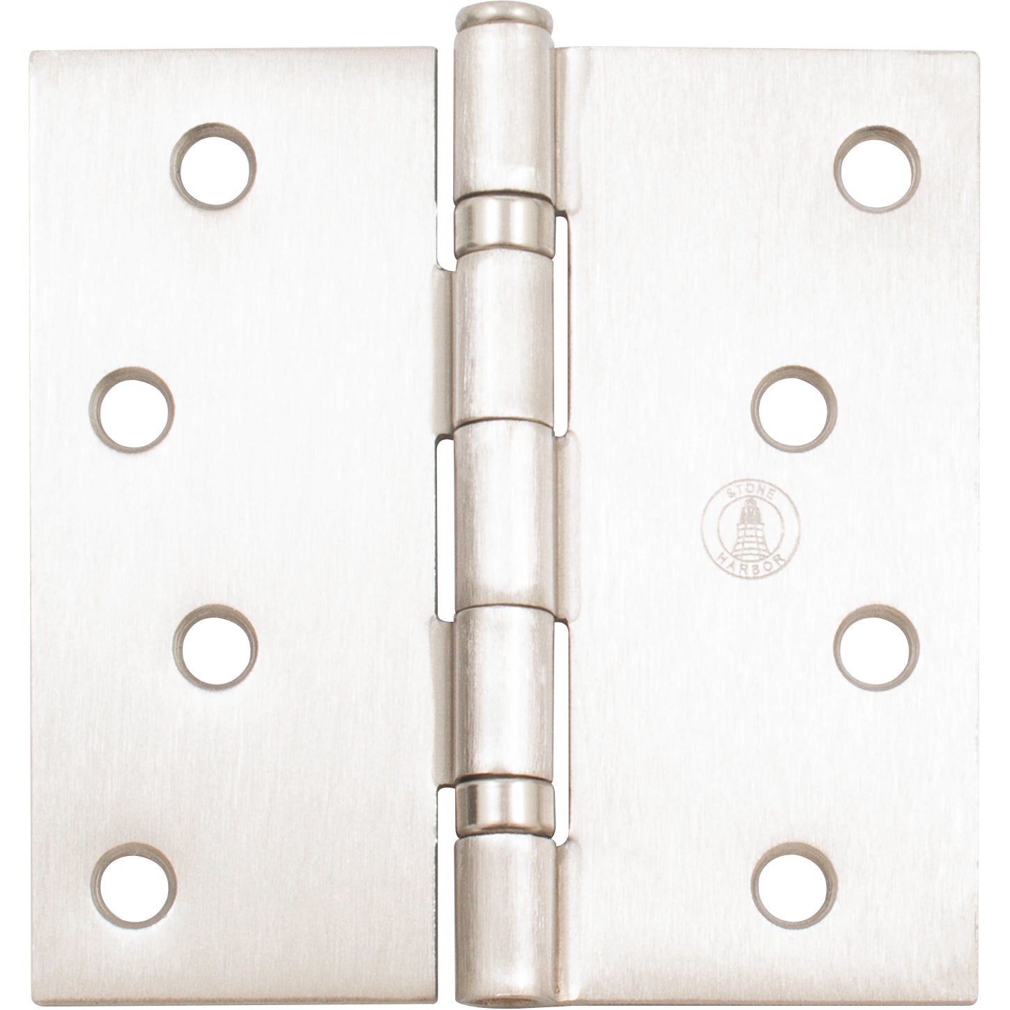 Stone Harbor Hardware 4" Ball-Bearing Door Hinges, Square Corner, Satin Nickel, 3-Pack