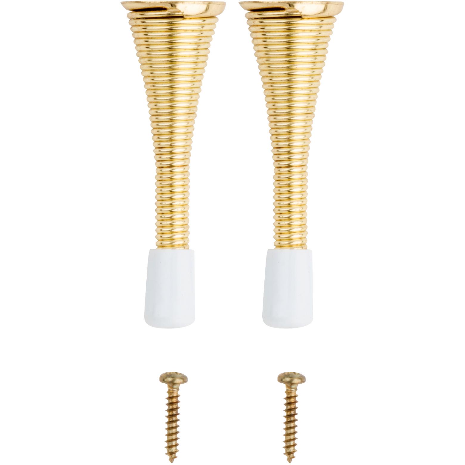 National Hardware - V232 3" Spring Door Stop 2/pk - Polished Brass