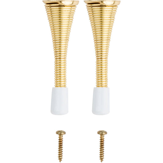 National Hardware - V232 3" Spring Door Stop 2/pk - Polished Brass