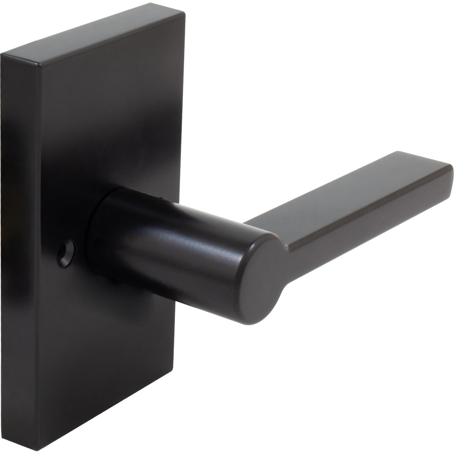 Stone Harbor Hardware Vienna Door Lever with Rectangular Rosette, Dummy (Non-Turning) Latch, Matte Black