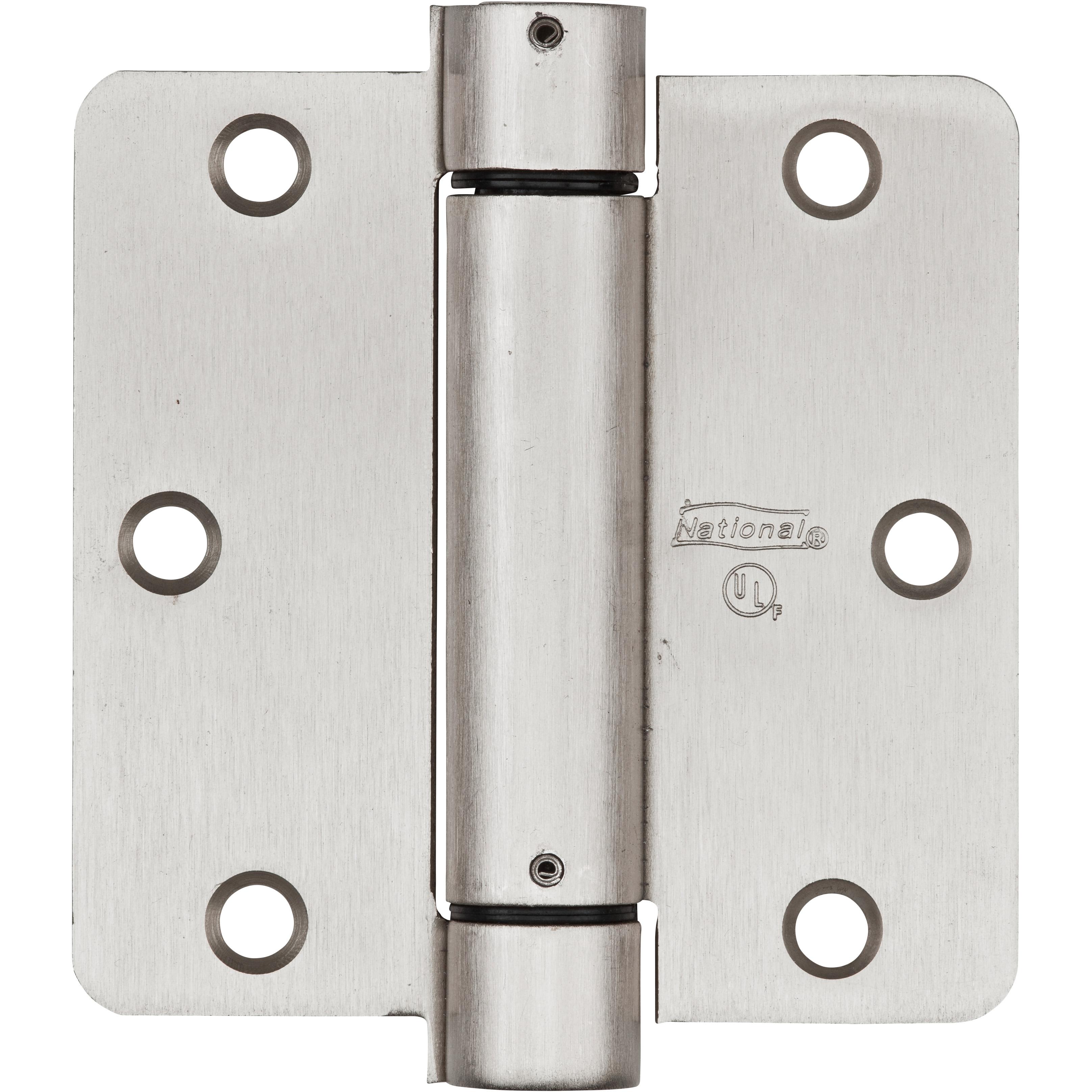 V521 3-1/2" 1/4R Spring Hinge 1/pk - Satin Nickel