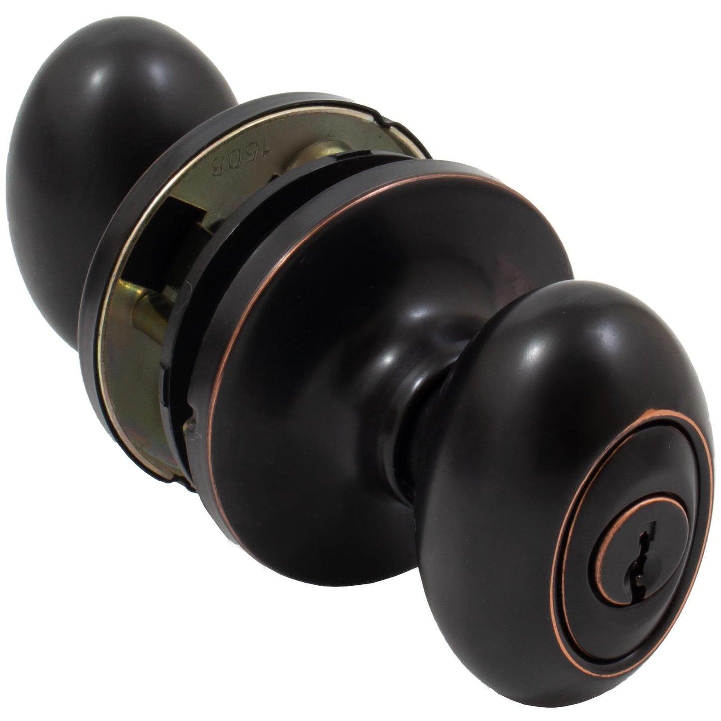 Stone Harbor Hardware Springhill Door Knob, Entry Latch, KW Keyway, Vintage Bronze