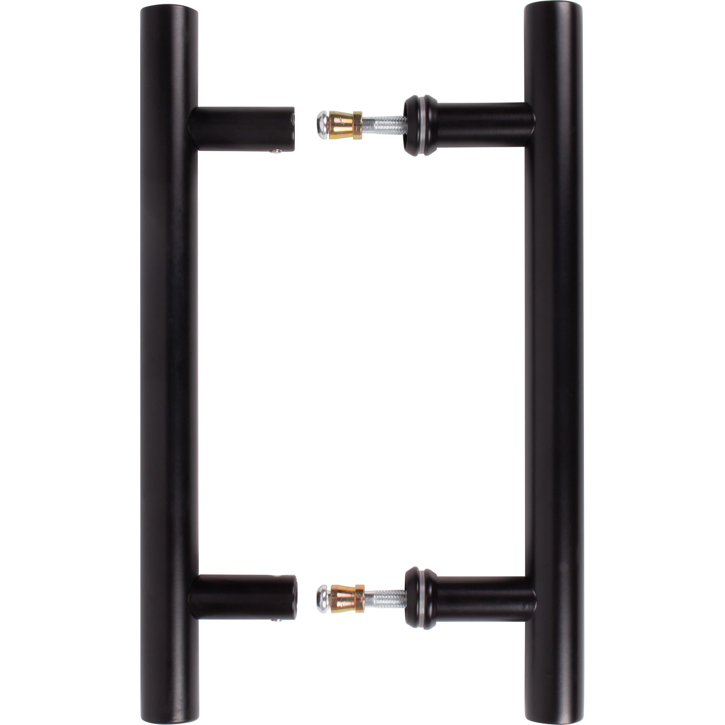 Sliding Door Double-Sided Round Bar Pull Set, 12 Inches