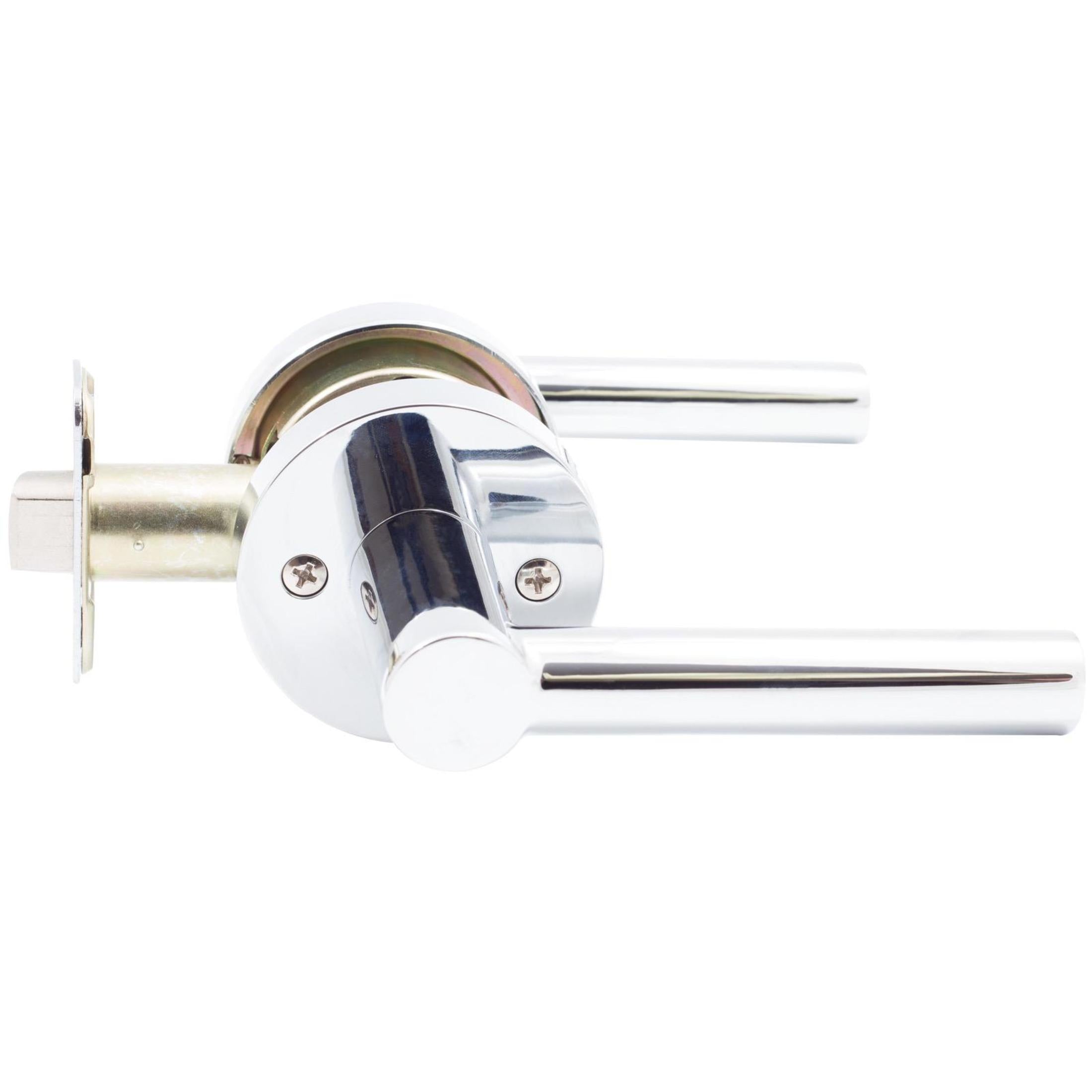Zurich Door Lever with Round Rosette Privacy